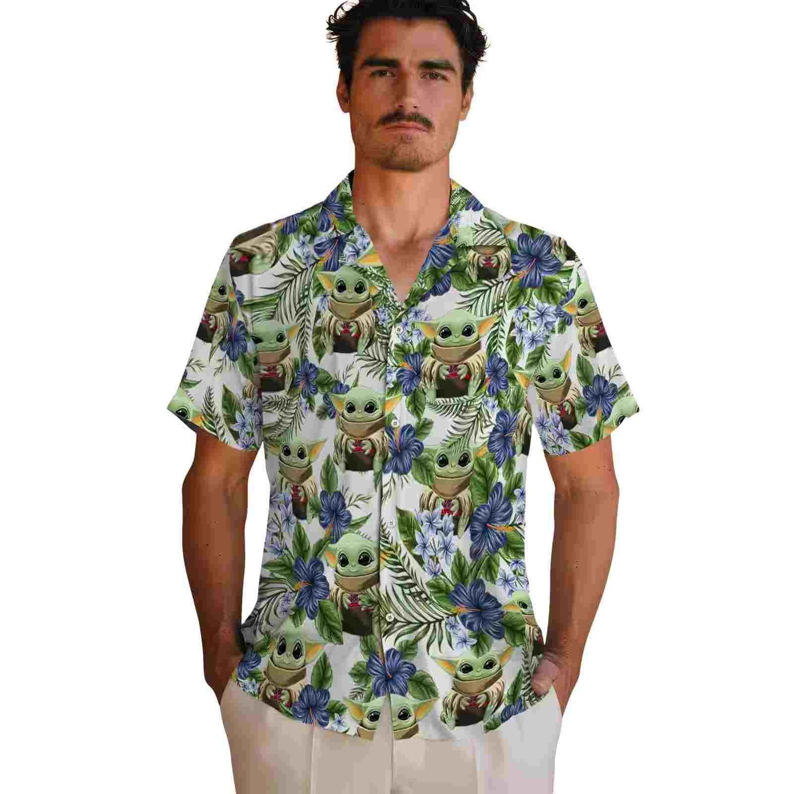 atlanta braves tropical yoda green hawaiian shirt fashion forward