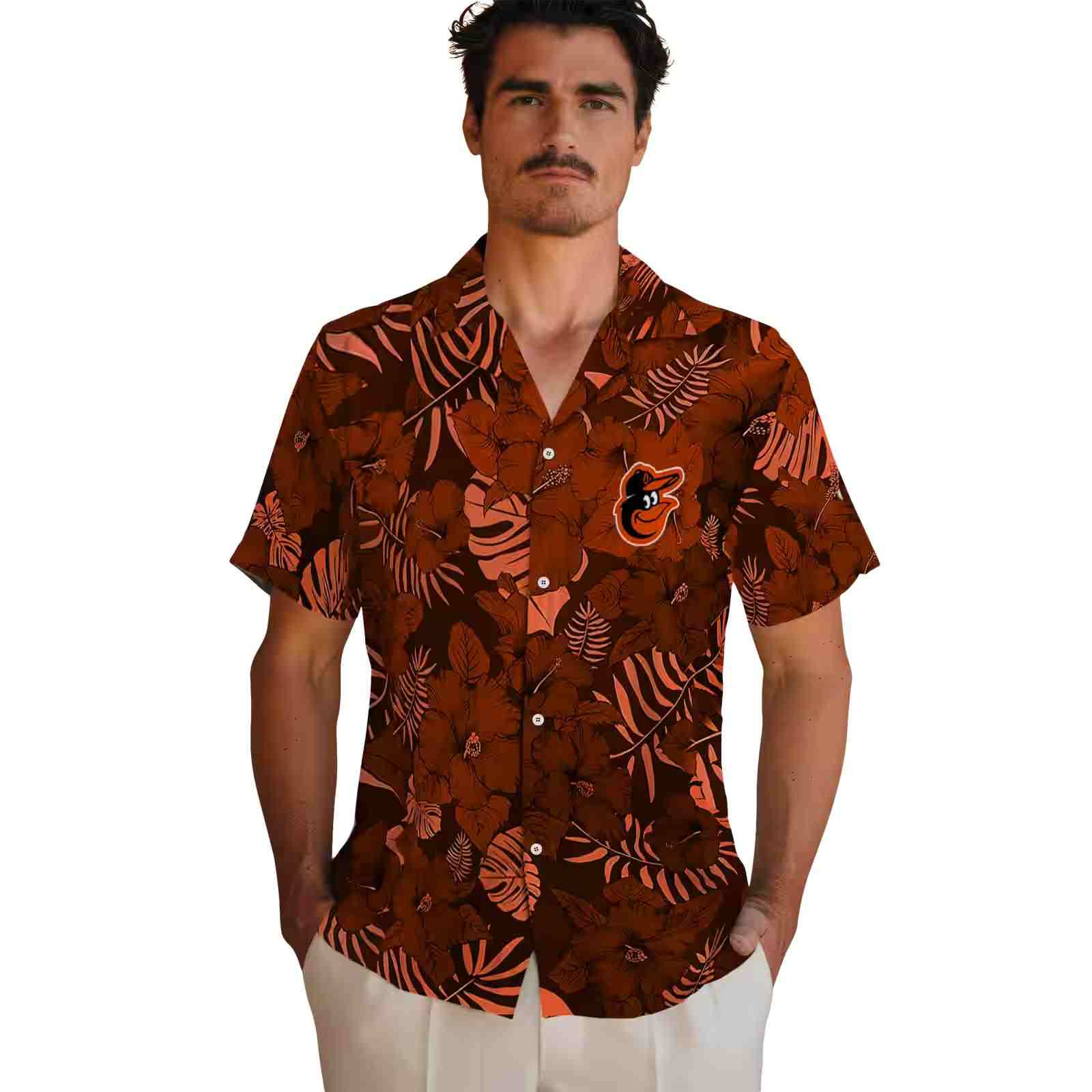 baltimore orioles jungle vibes orange hawaiian shirt fashion forward