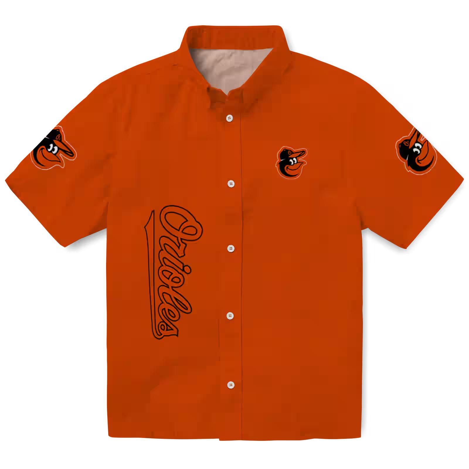 baltimore orioles stuart minion orange hawaiian shirt best selling