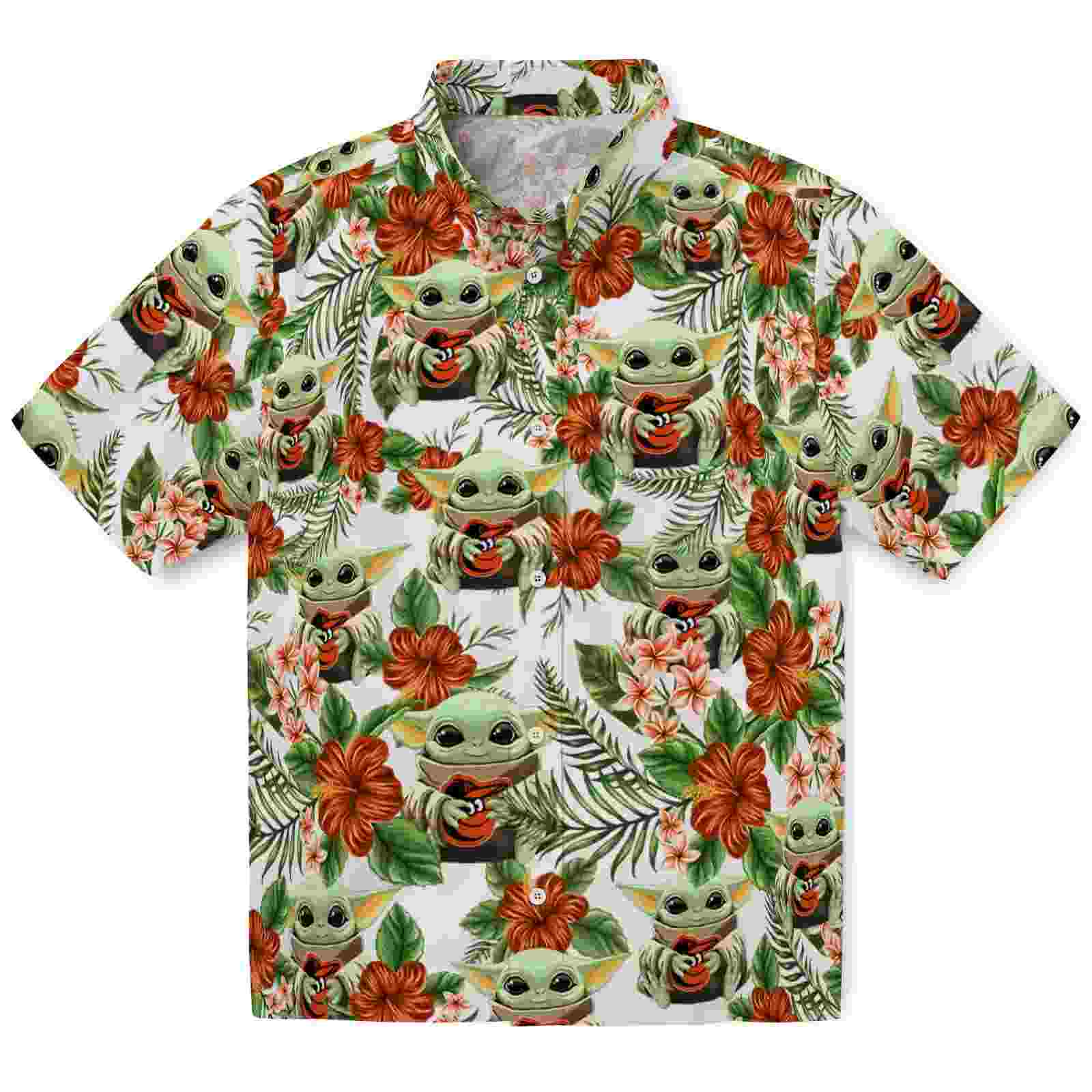 baltimore orioles tropical yoda green hawaiian shirt best selling