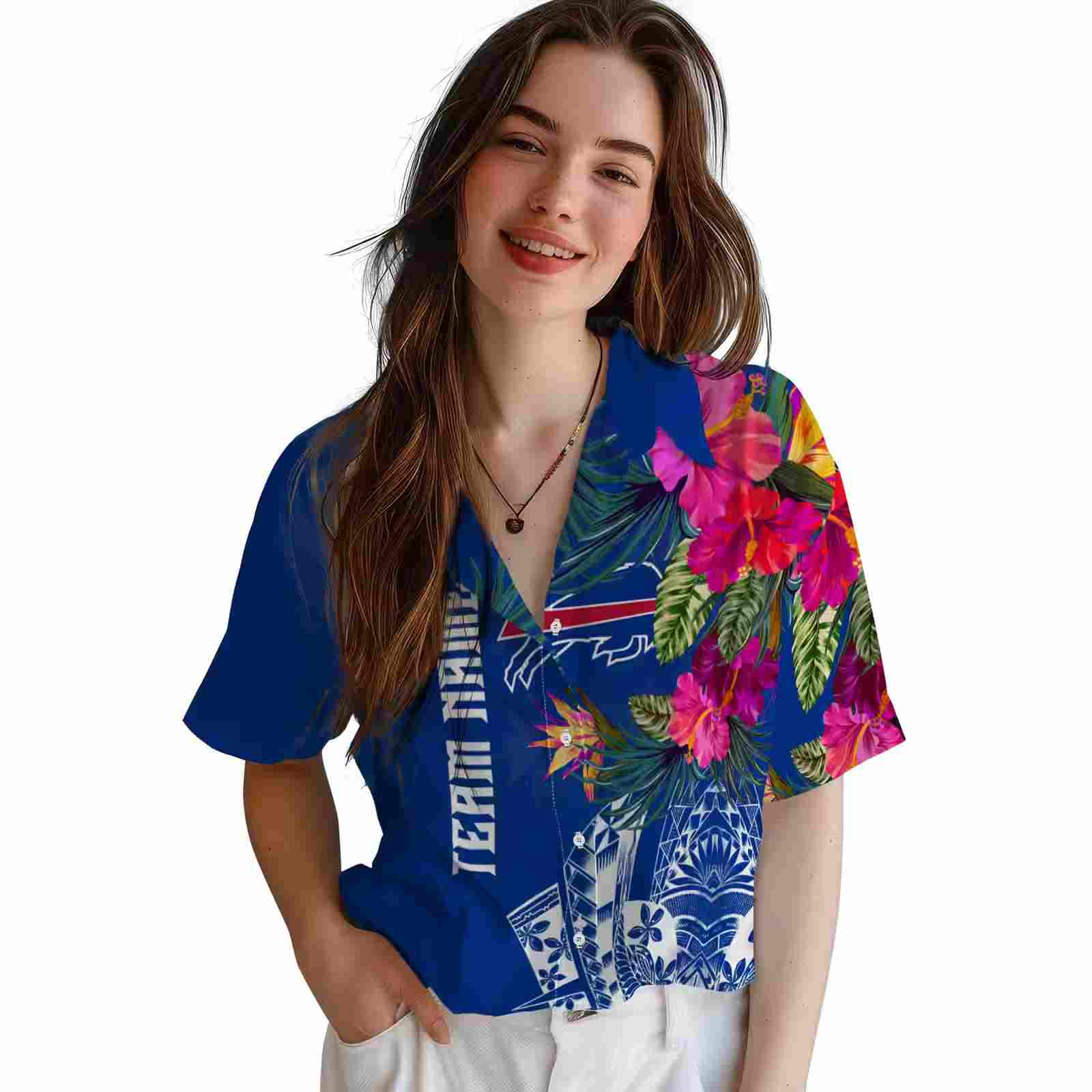 buffalo bills floral polynesian blue hawaiian shirt latest model