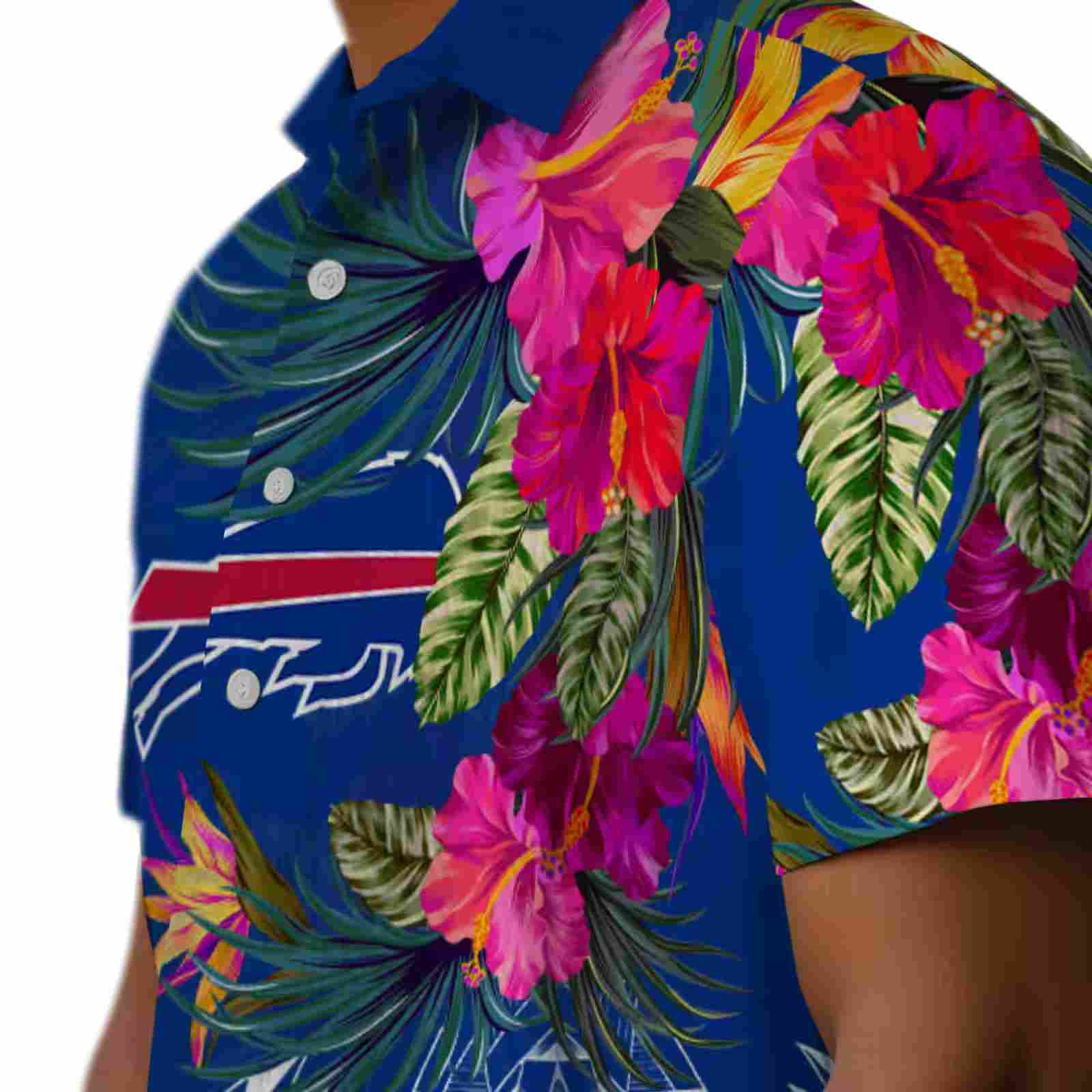 buffalo bills floral polynesian blue hawaiian shirt trendy