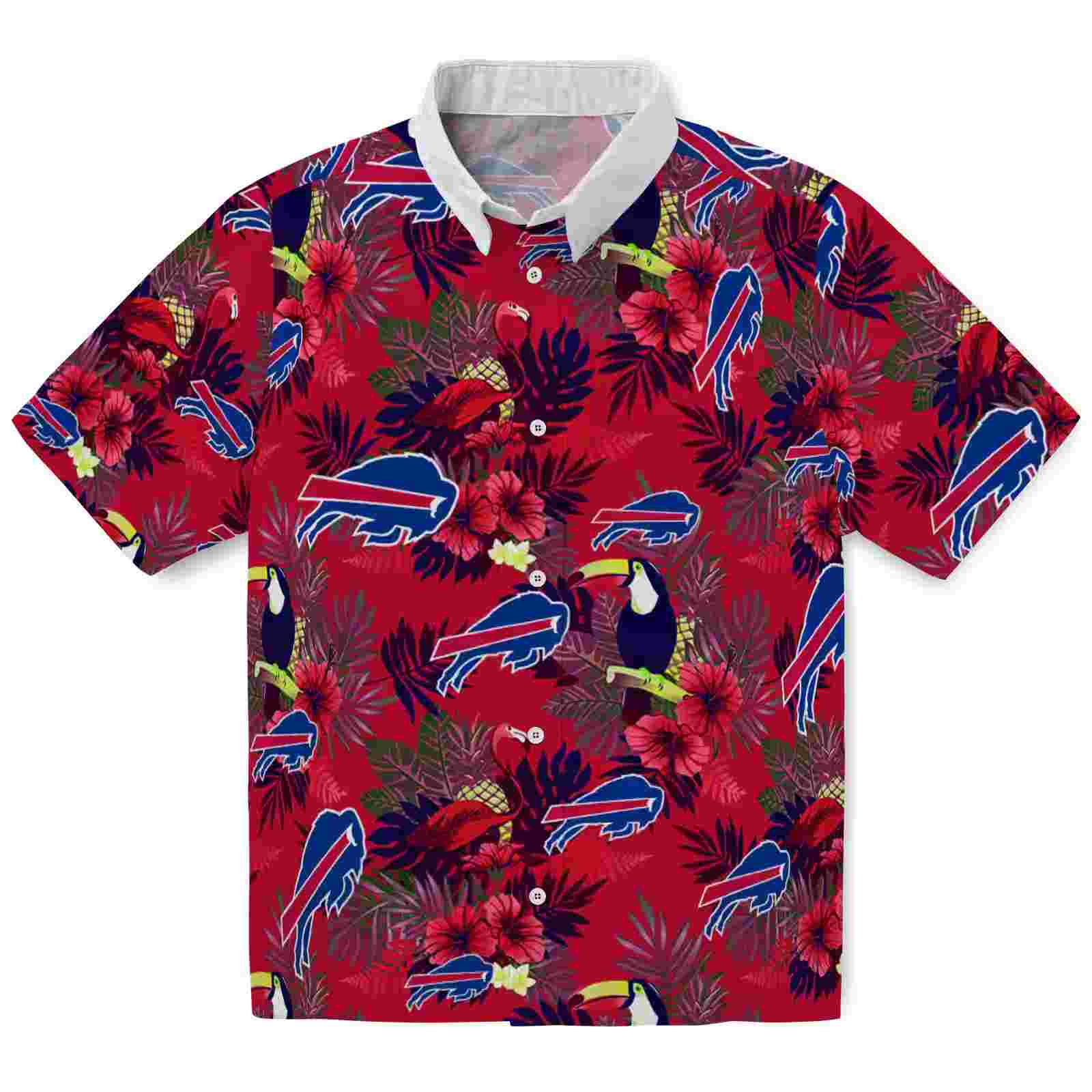 buffalo bills floral toucan blue red hawaiian shirt best selling