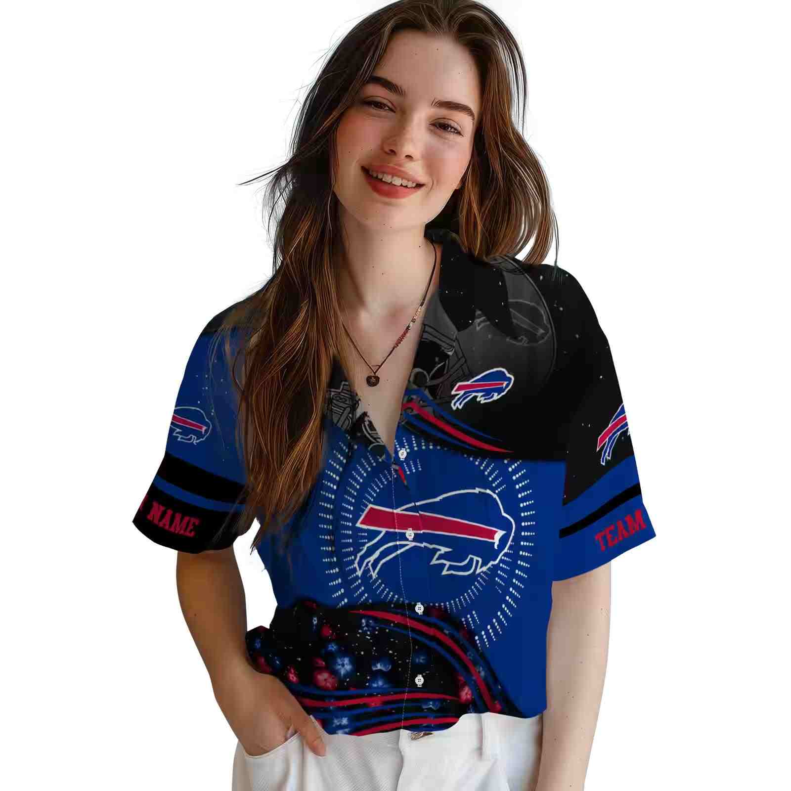 buffalo bills football wave blue black hawaiian shirt latest model