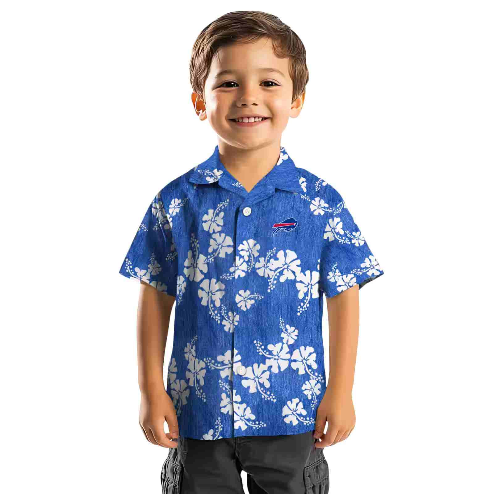 buffalo bills hibiscus clusters blue hawaiian shirt top rated