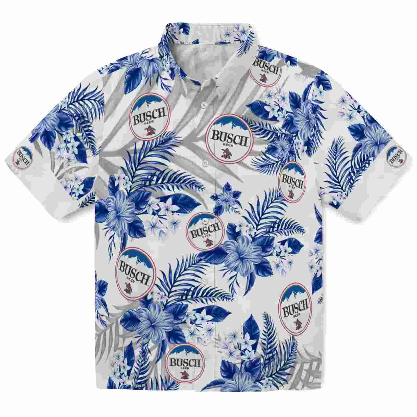 buffalo bills hibiscus palm leaves blue white hawaiian shirt best selling