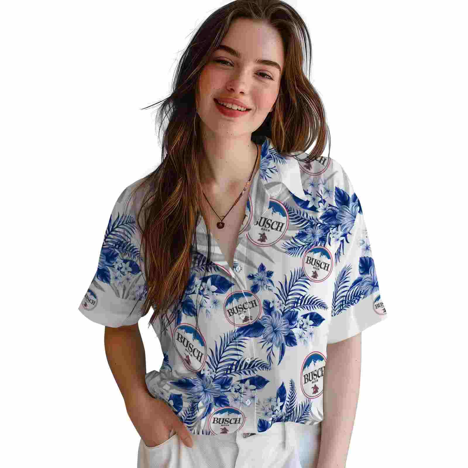 buffalo bills hibiscus palm leaves blue white hawaiian shirt latest model