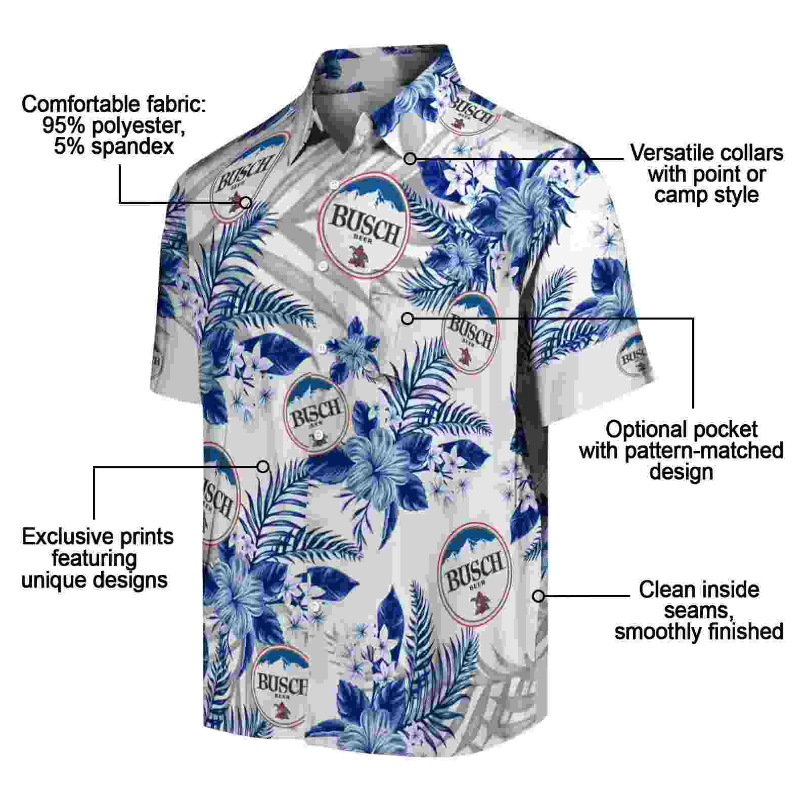 buffalo bills hibiscus palm leaves blue white hawaiian shirt new arrival