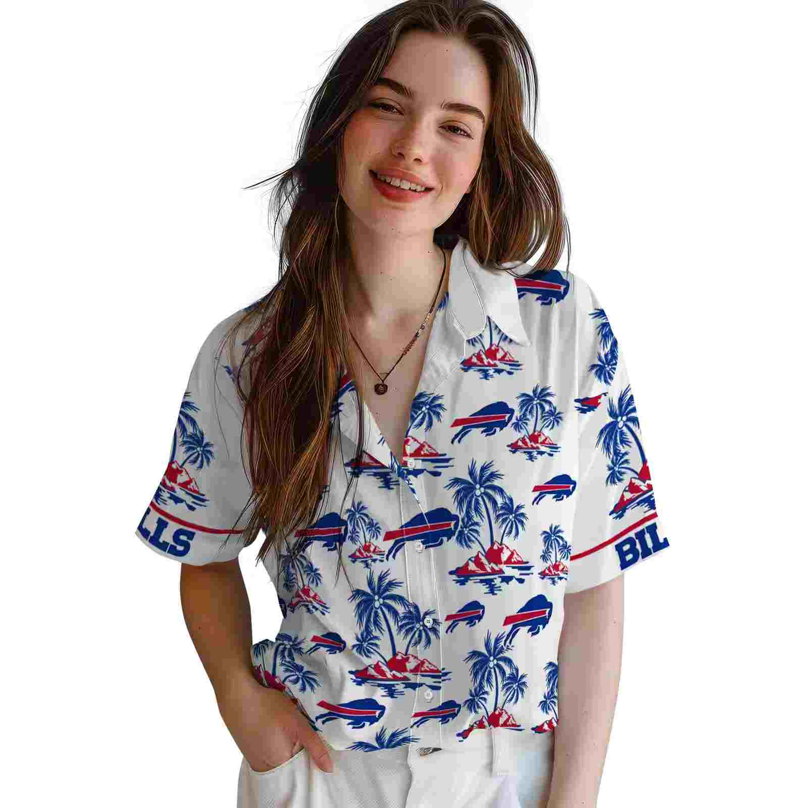 buffalo bills palm island print blue white hawaiian shirt latest model