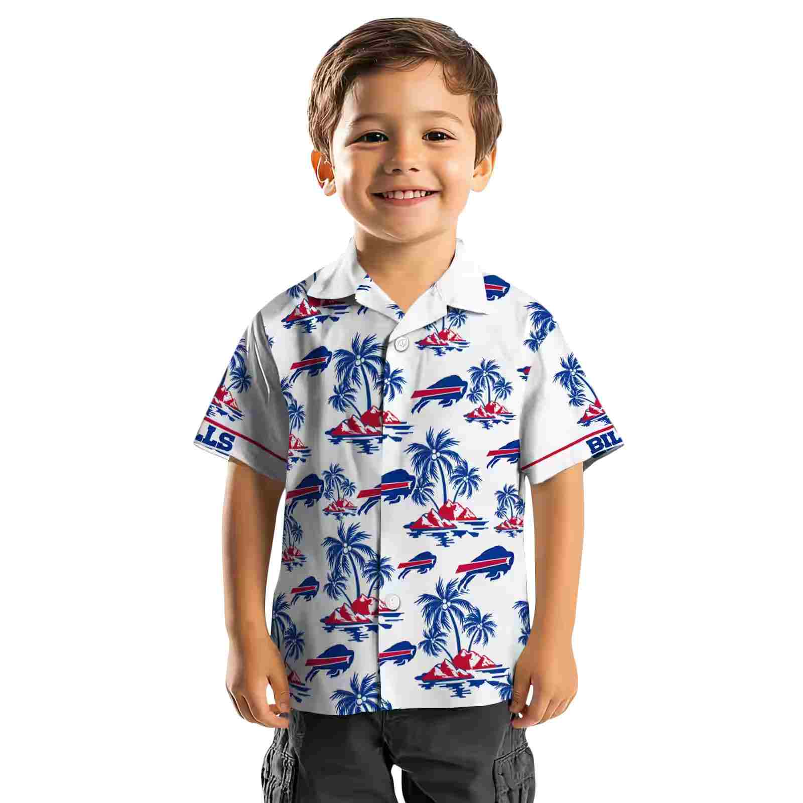 buffalo bills palm island print blue white hawaiian shirt top rated