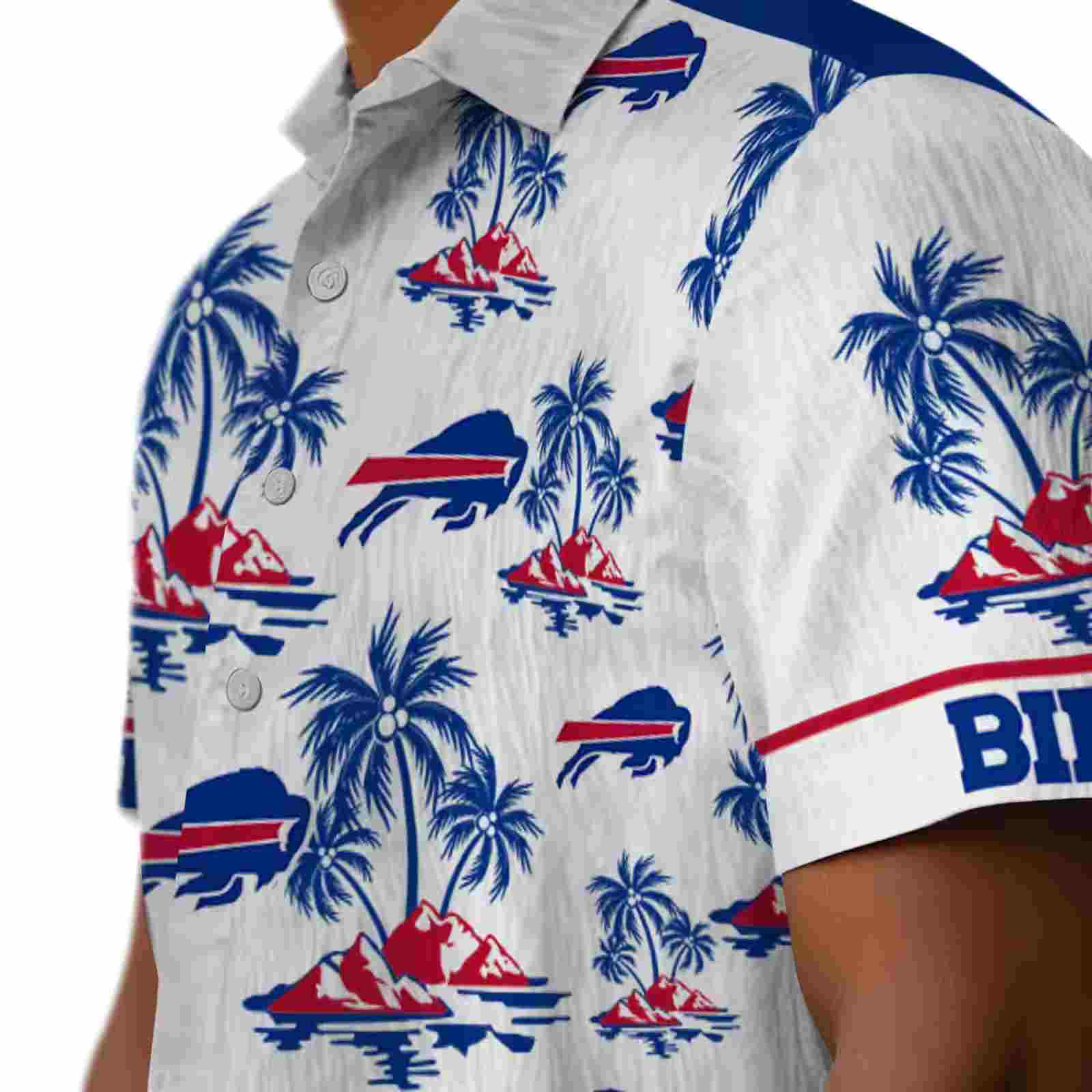 buffalo bills palm island print blue white hawaiian shirt trendy