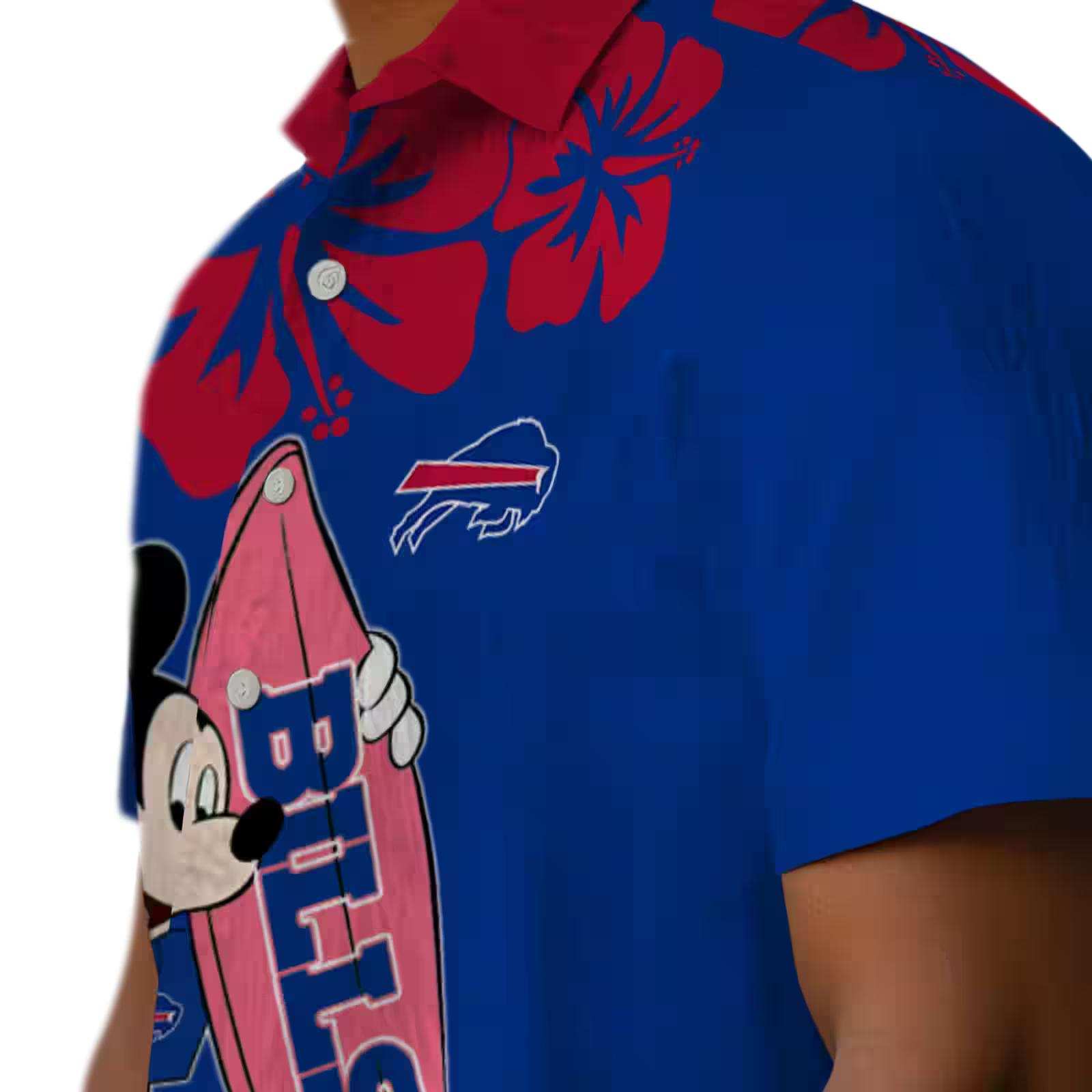 buffalo bills surfing mickey blue hawaiian shirt trendy