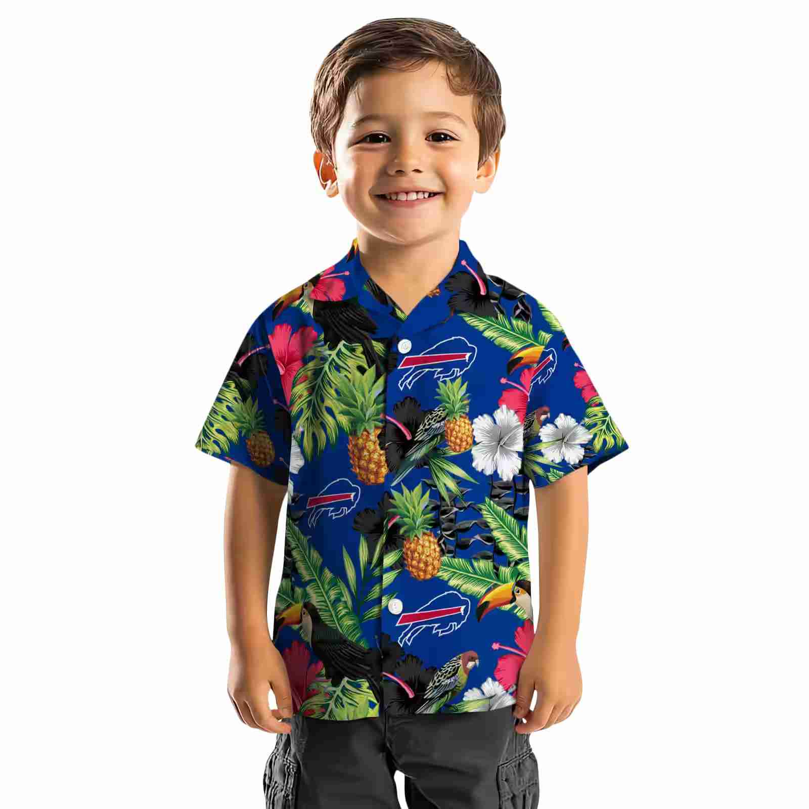 buffalo bills toucan hibiscus pineapple blue green hawaiian shirt top rated