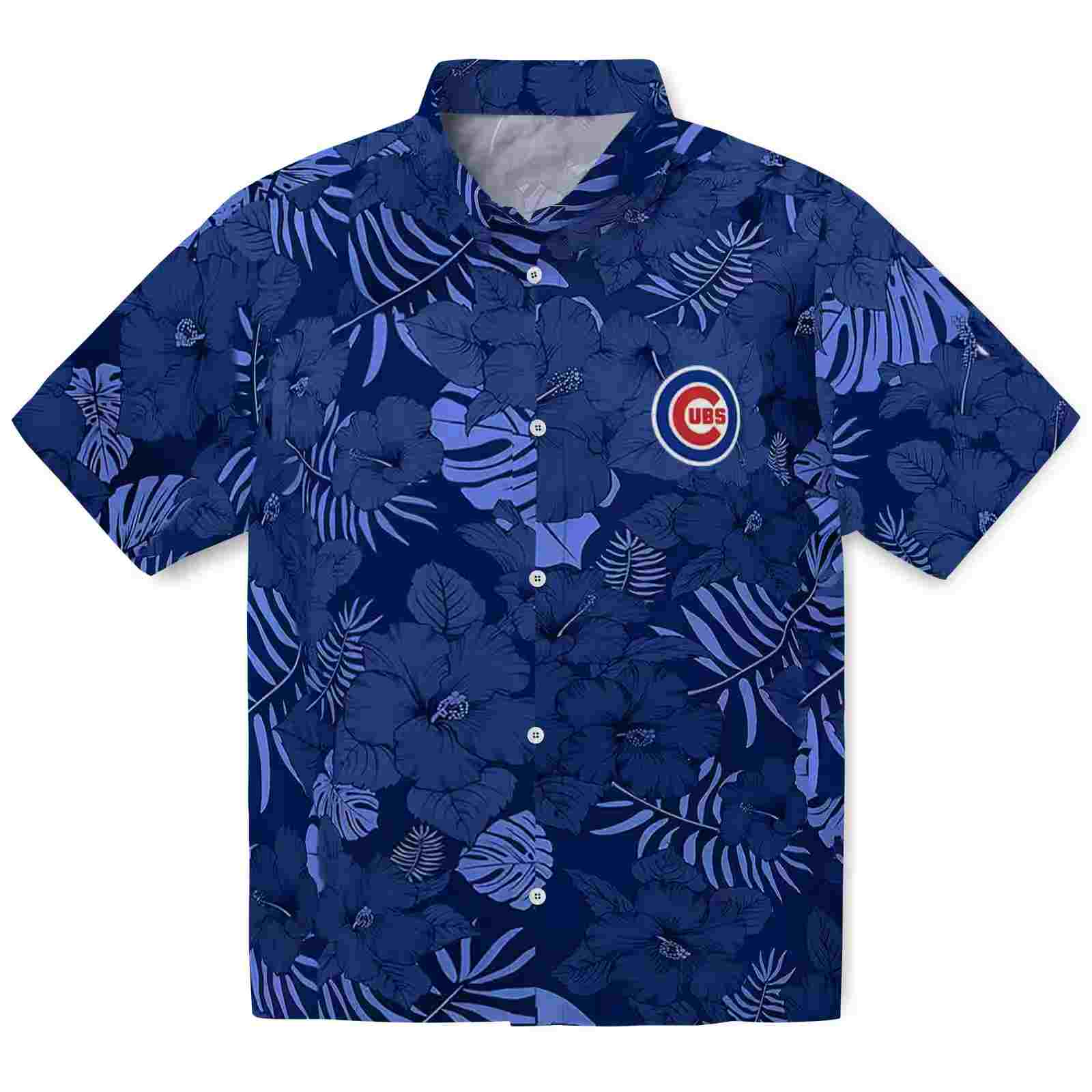 Chicago Cubs Jungle Vibes Blue Hawaiian Shirt