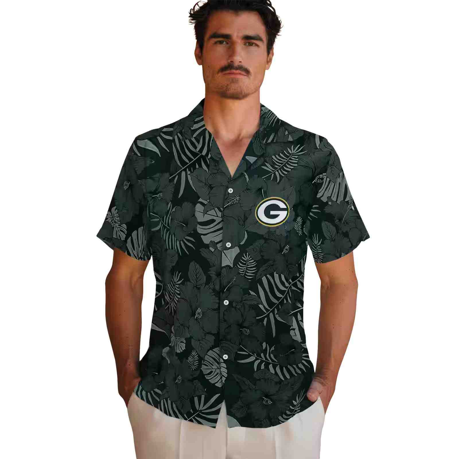 green bay packers jungle vibes green hawaiian shirt fashion forward