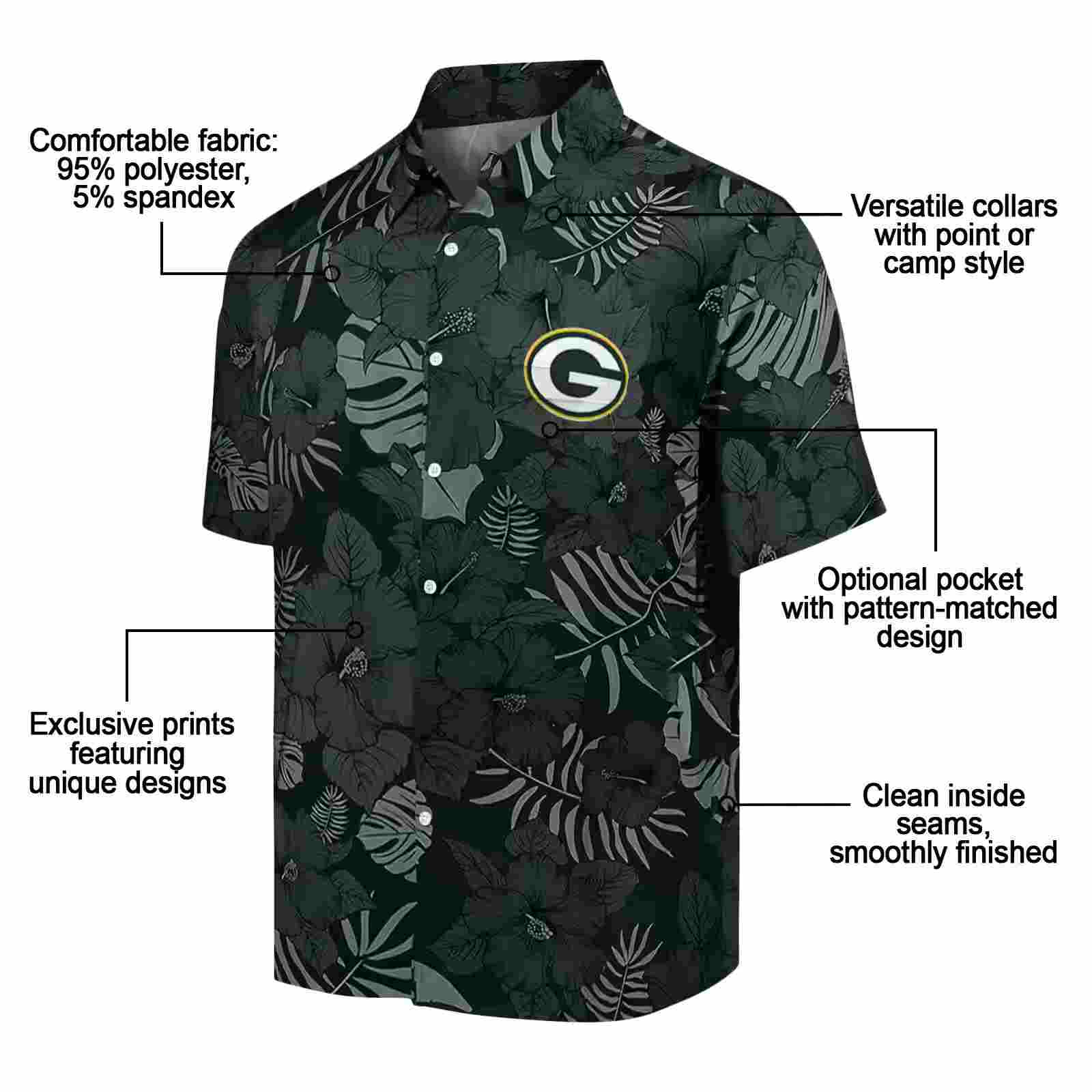 green bay packers jungle vibes green hawaiian shirt new arrival