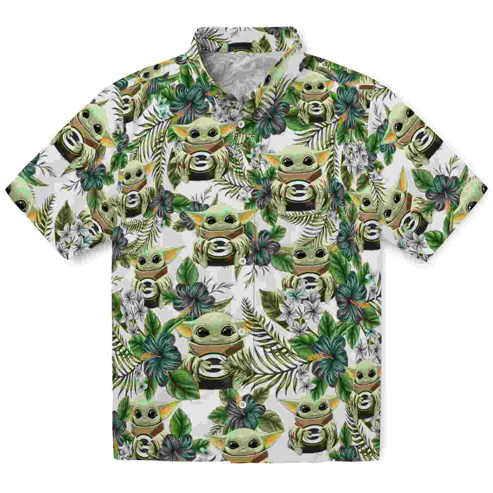 green bay packers tropical yoda green hawaiian shirt best selling