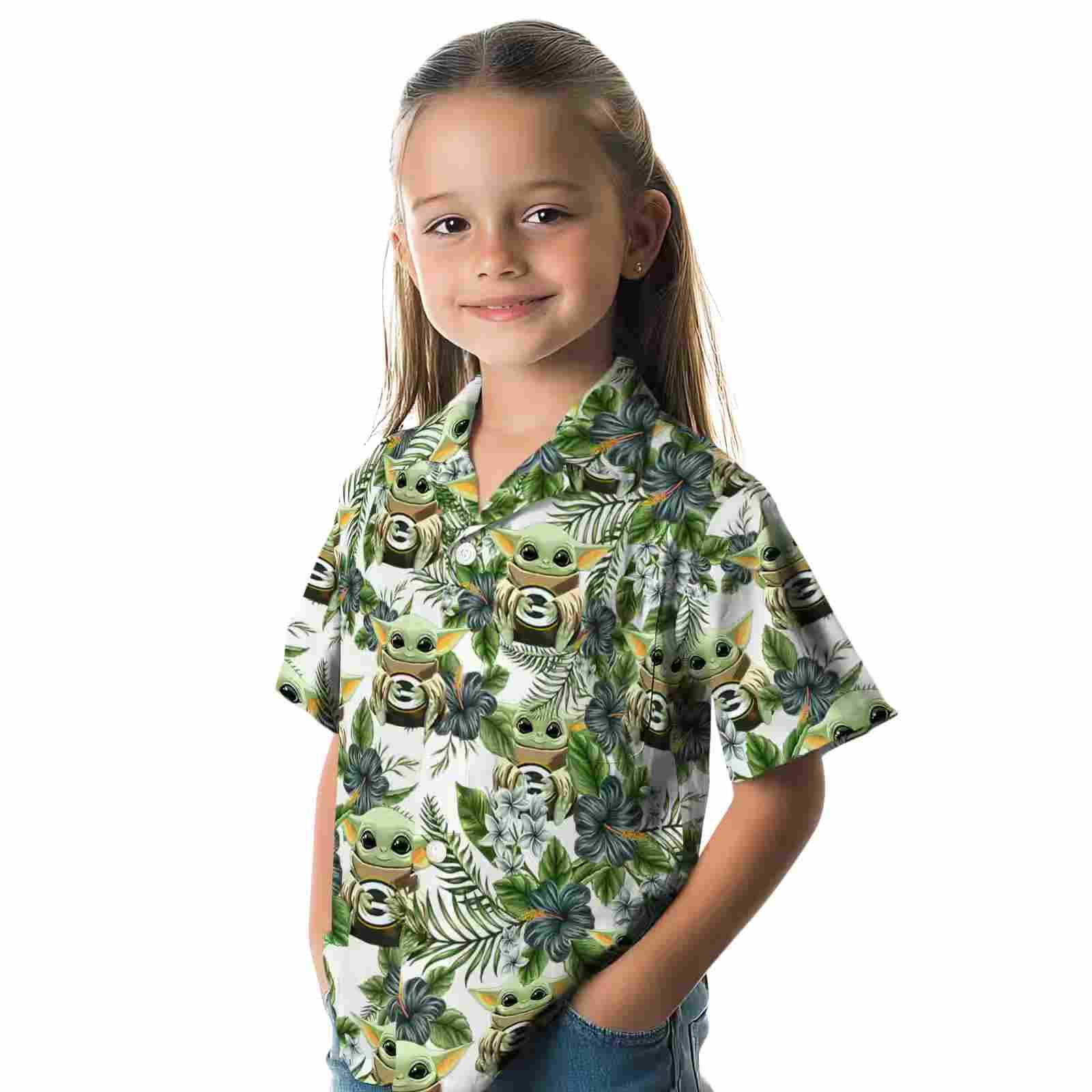 green bay packers tropical yoda green hawaiian shirt premium grade