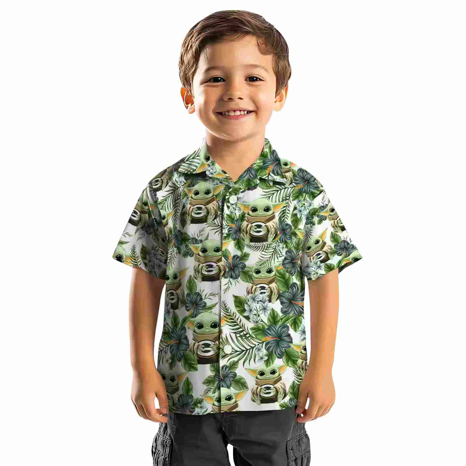 green bay packers tropical yoda green hawaiian shirt top rated