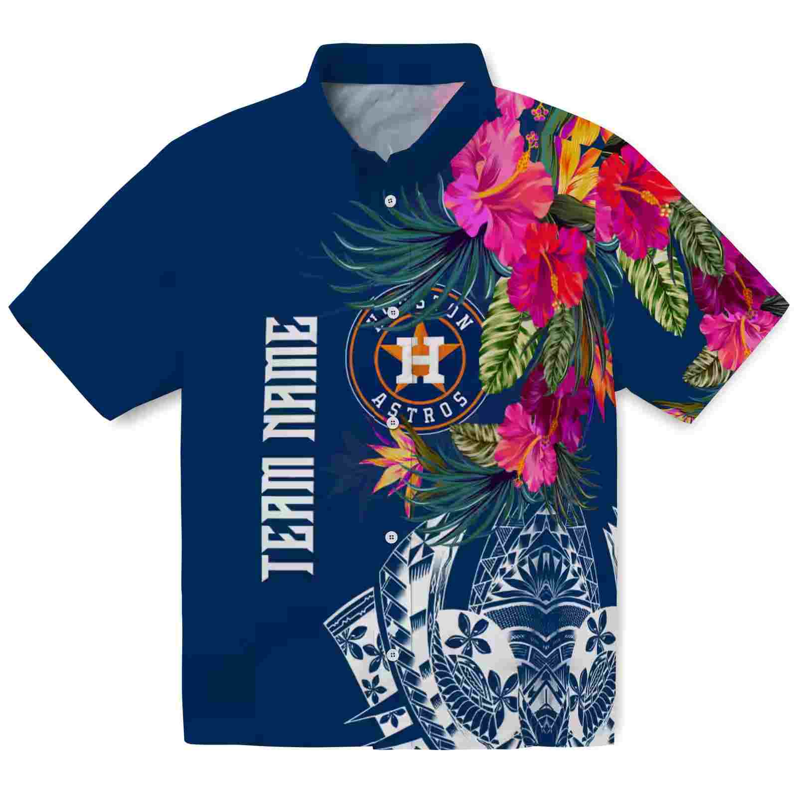 houston astros floral polynesian blue hawaiian shirt best selling