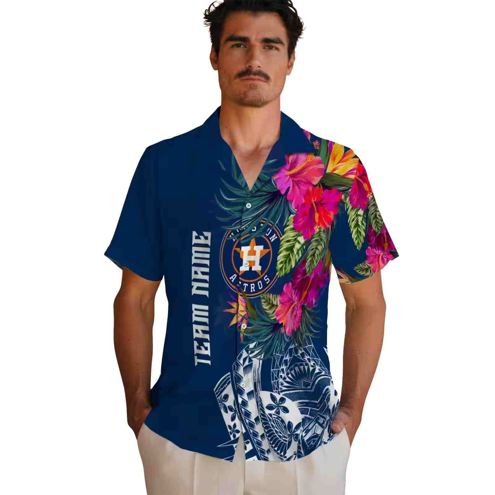 houston astros floral polynesian blue hawaiian shirt fashion forward