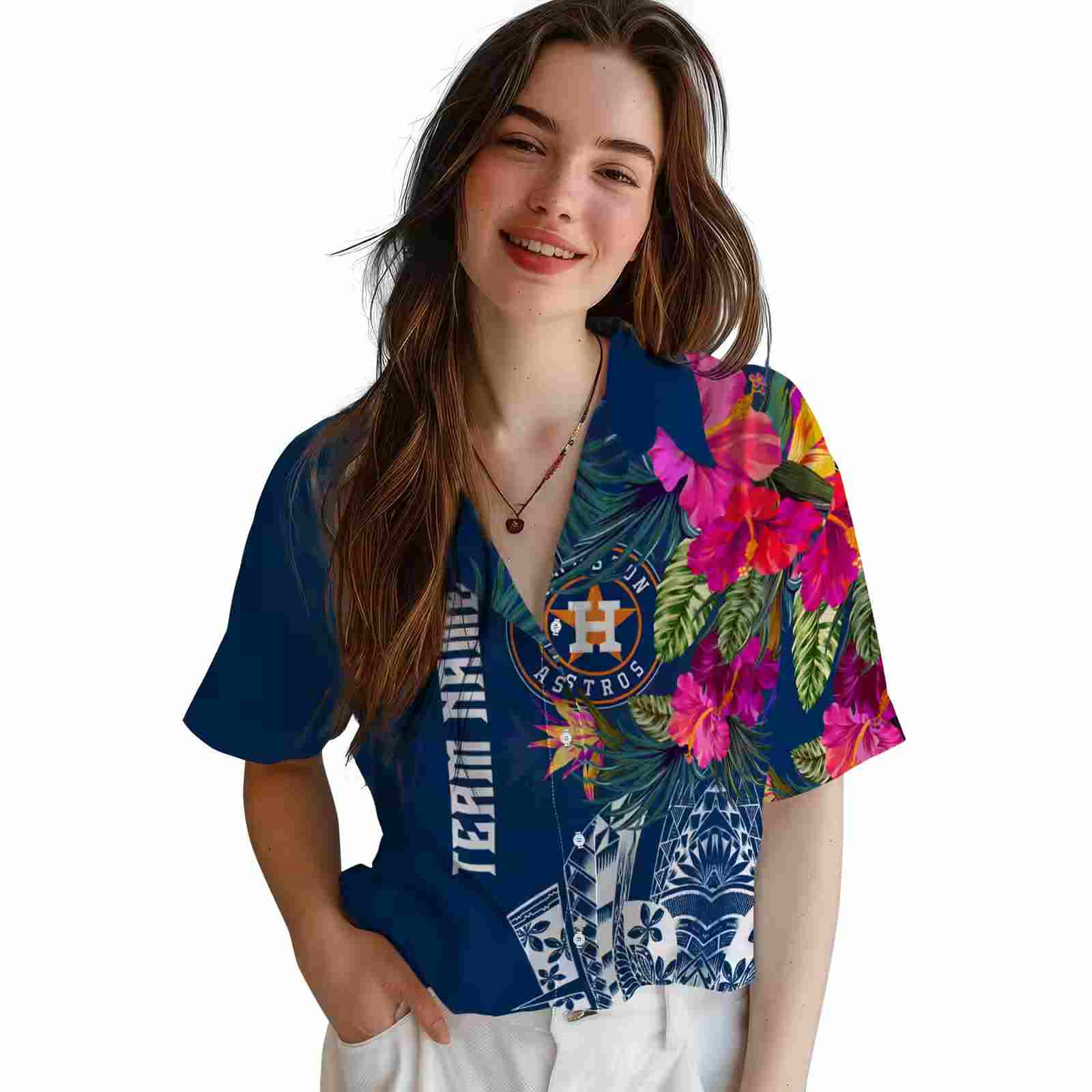 houston astros floral polynesian blue hawaiian shirt latest model