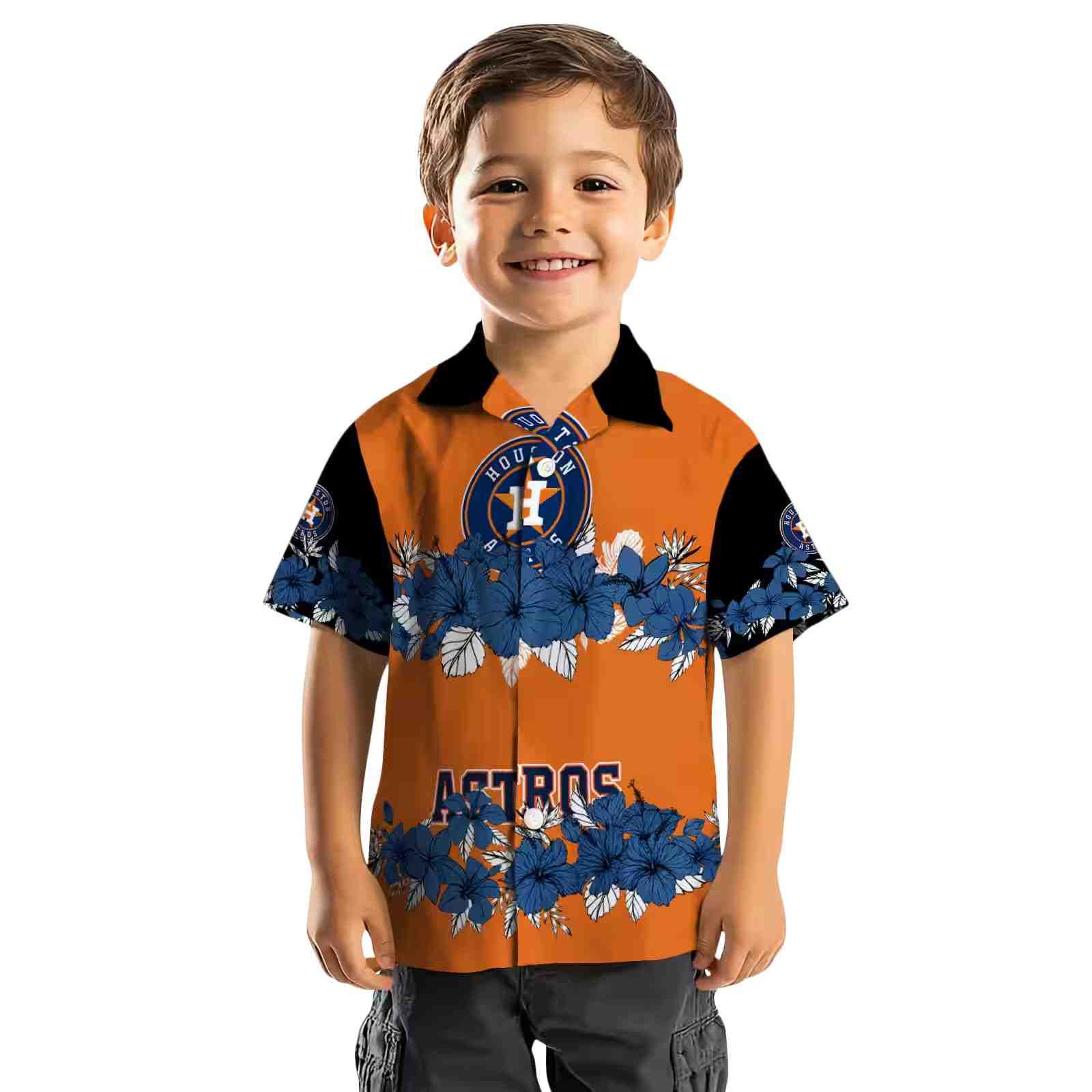 houston astros hibiscus stripe blue black hawaiian shirt top rated