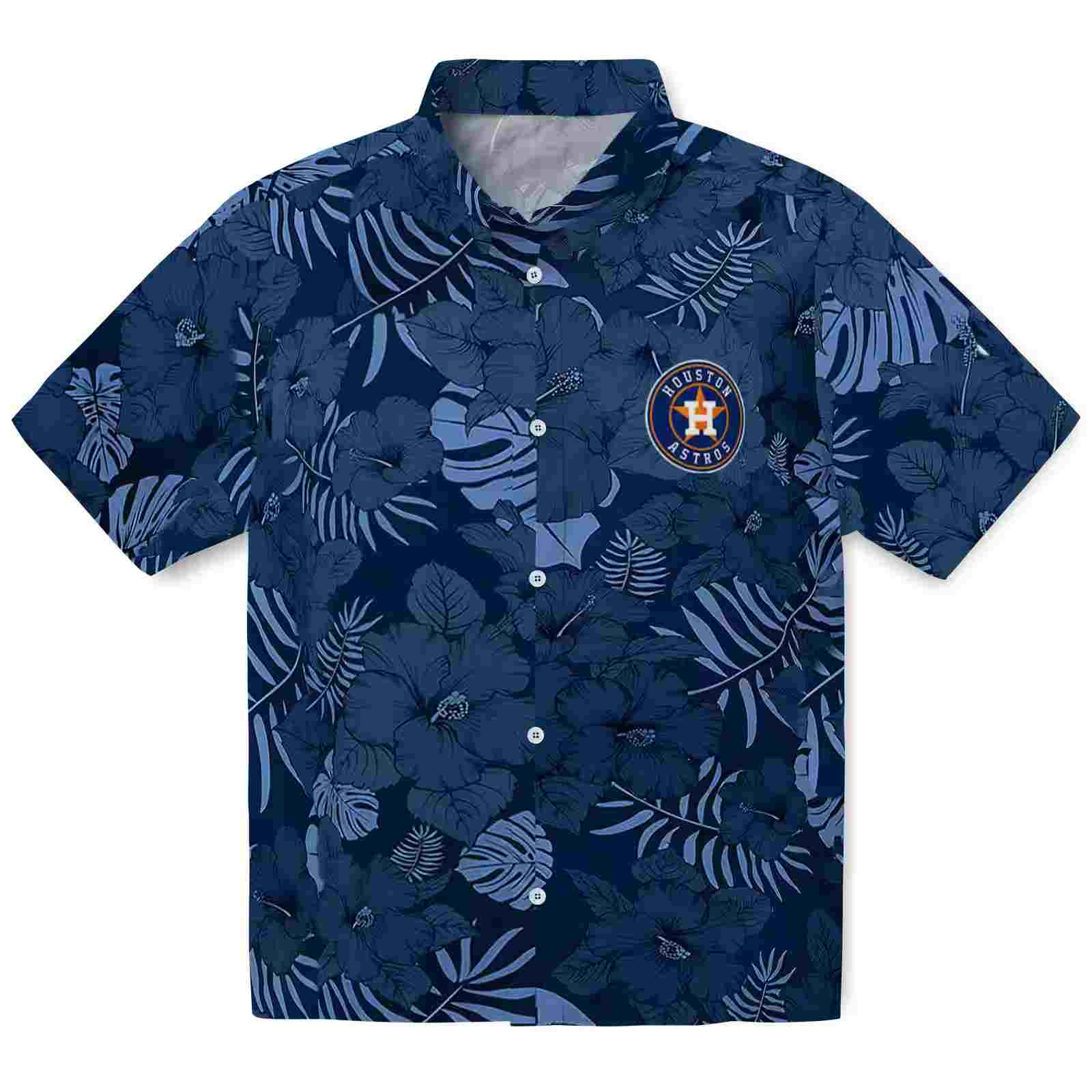 Houston Astros Jungle Vibes Blue Hawaiian Shirt