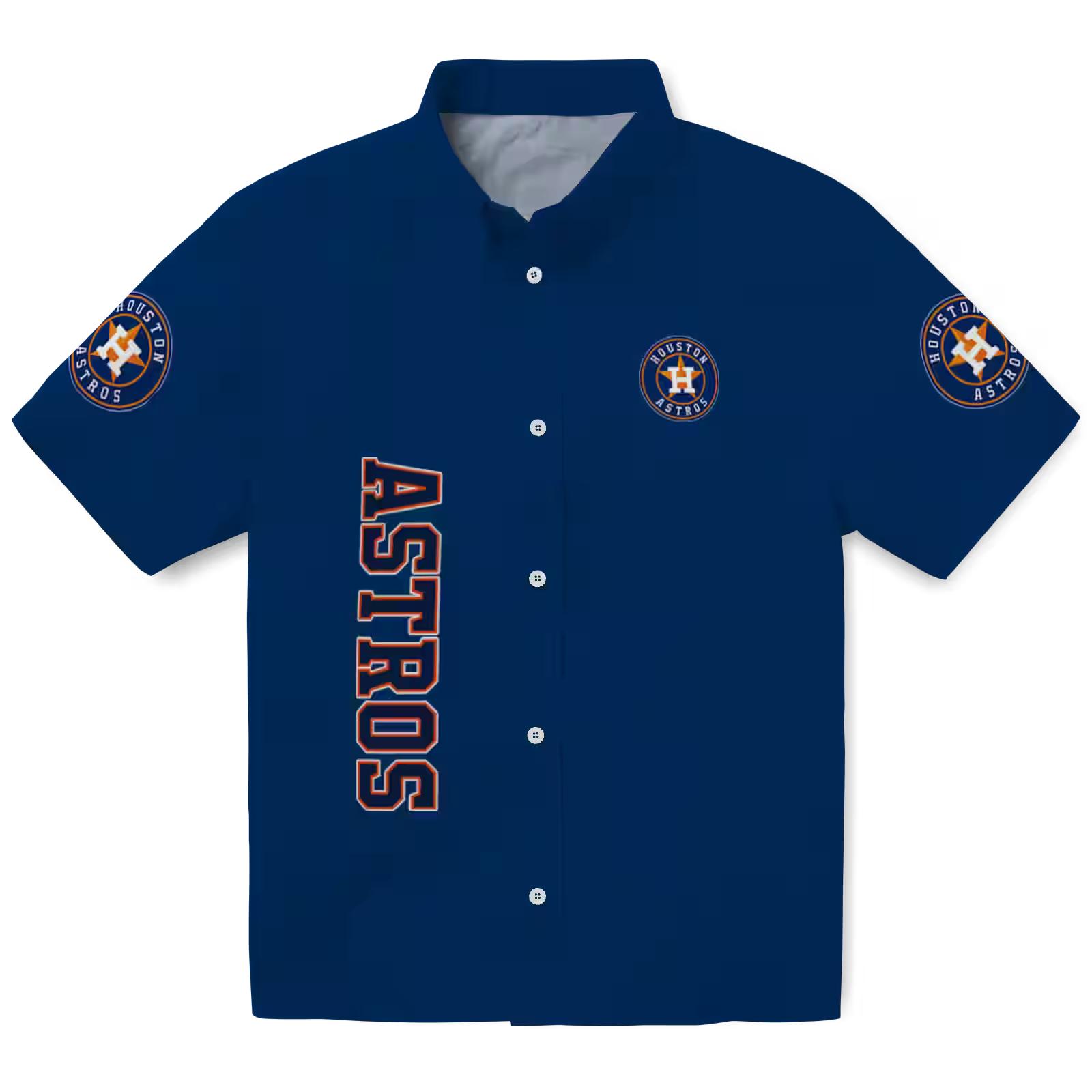 Houston Astros Stuart Minion Blue Hawaiian Shirt