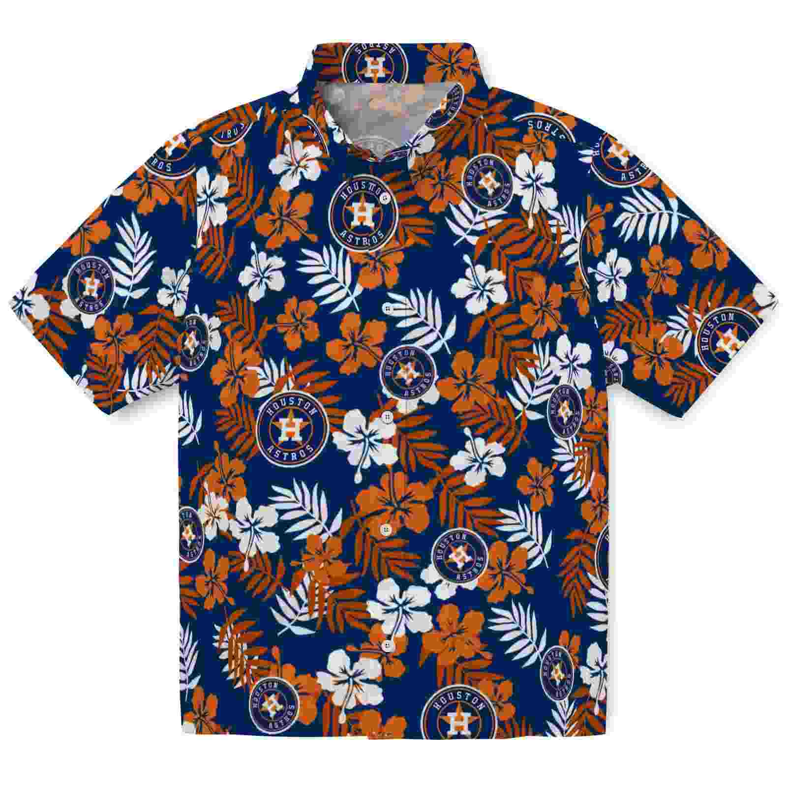 houston astros tropical floral blue hawaiian shirt best selling