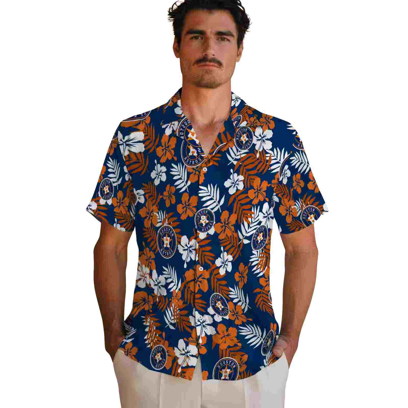 houston astros tropical floral blue hawaiian shirt fashion forward