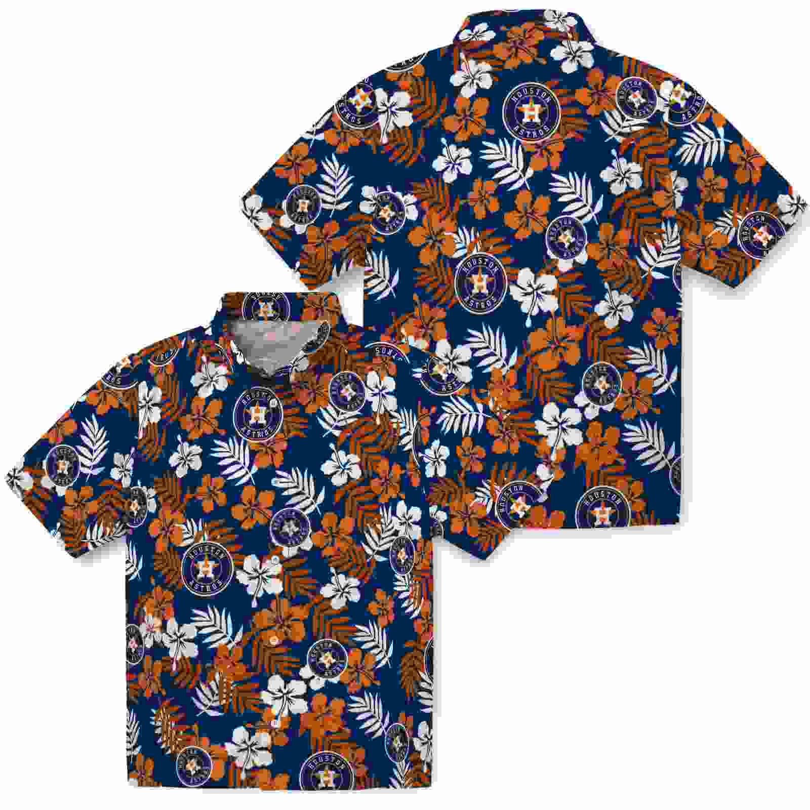 houston astros tropical floral blue hawaiian shirt high quality