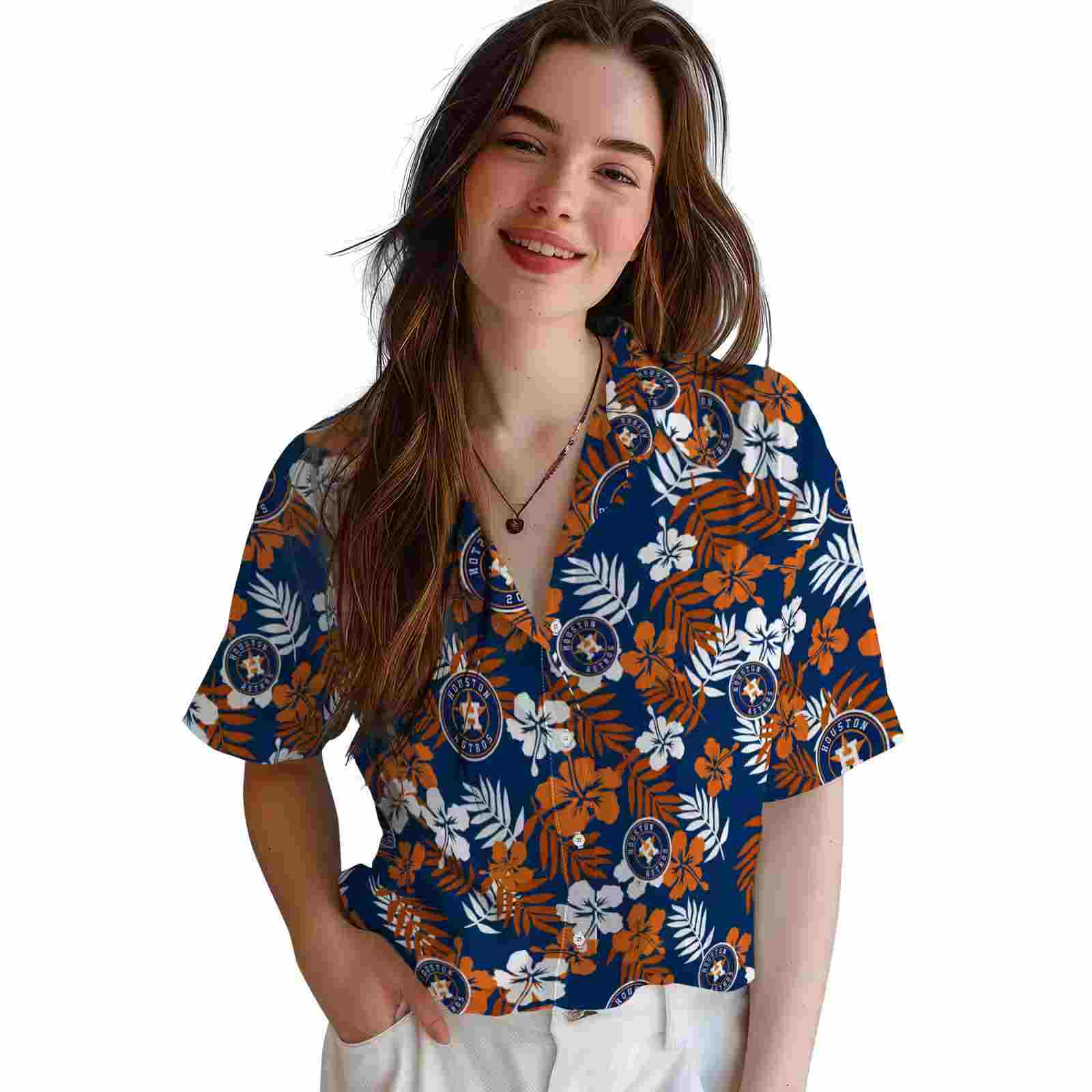 houston astros tropical floral blue hawaiian shirt latest model