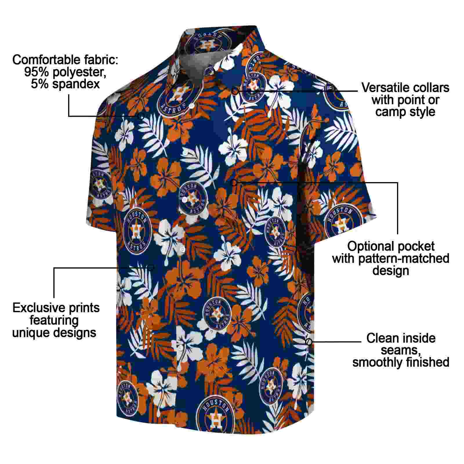 houston astros tropical floral blue hawaiian shirt new arrival