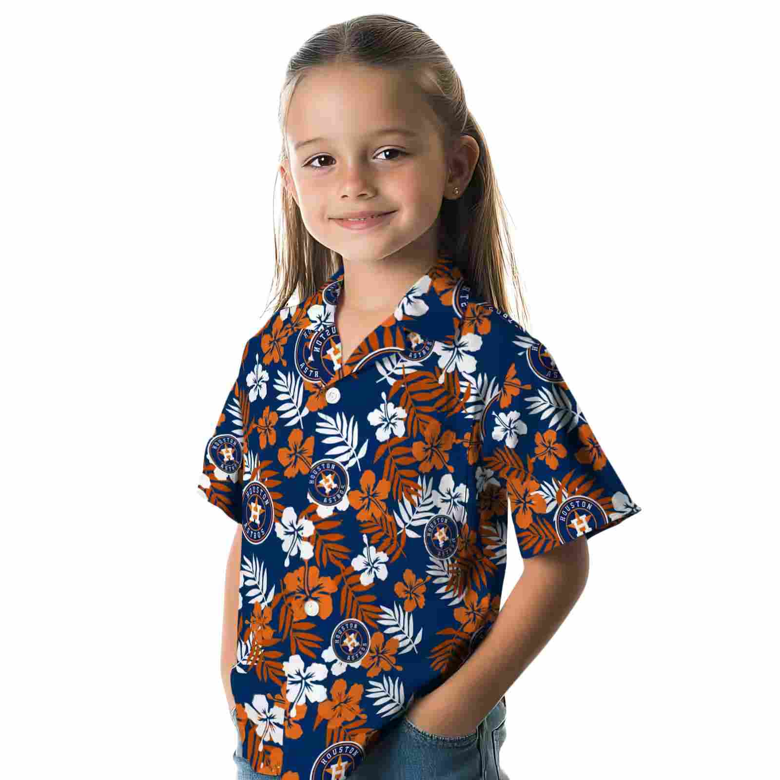 houston astros tropical floral blue hawaiian shirt premium grade