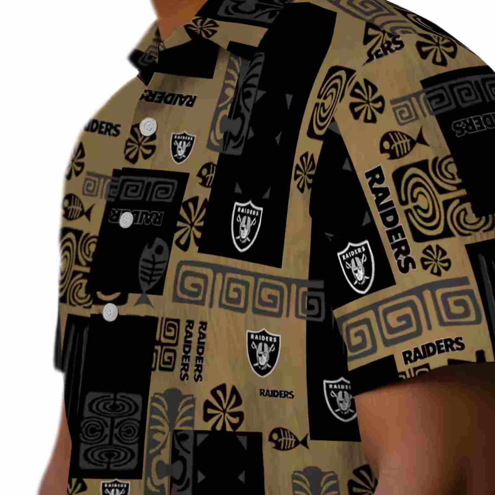 las vegas raiders tribal symbols black hawaiian shirt trendy