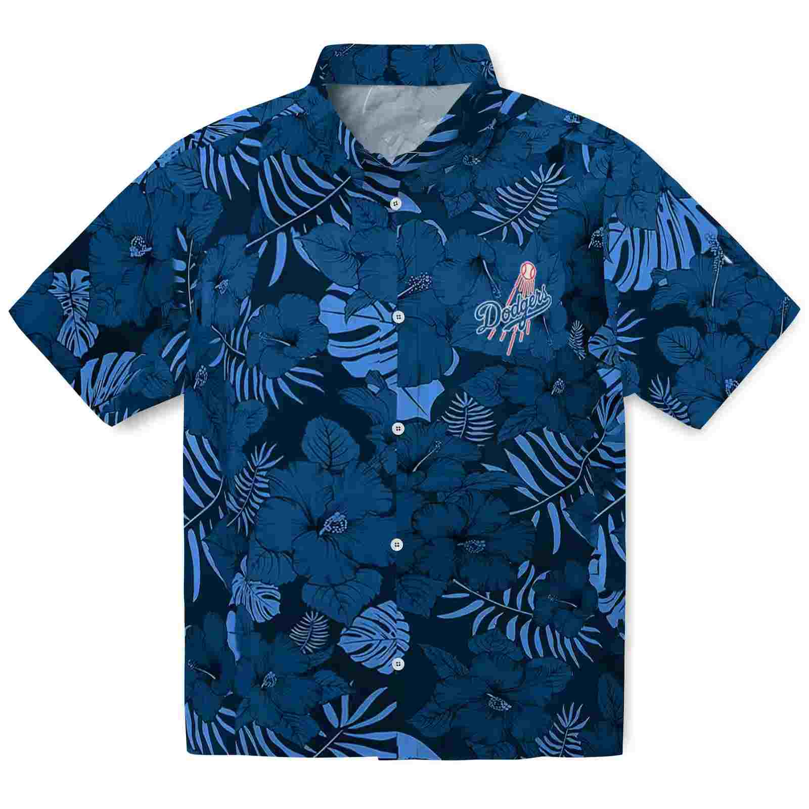 Los Angeles Dodgers Jungle Vibes Blue Hawaiian Shirt