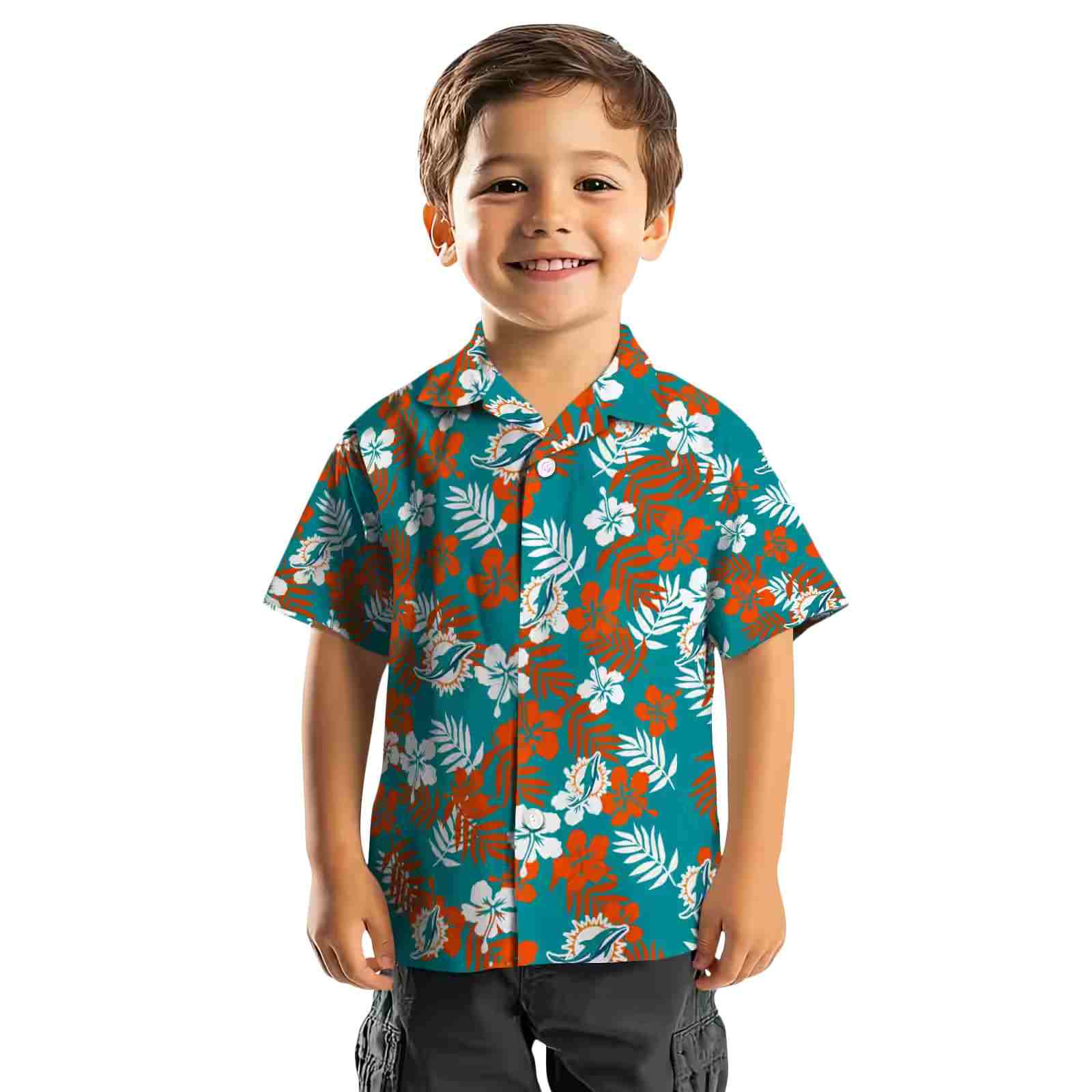 miami dolphins tropical floral aqua hawaiian shirt top rated