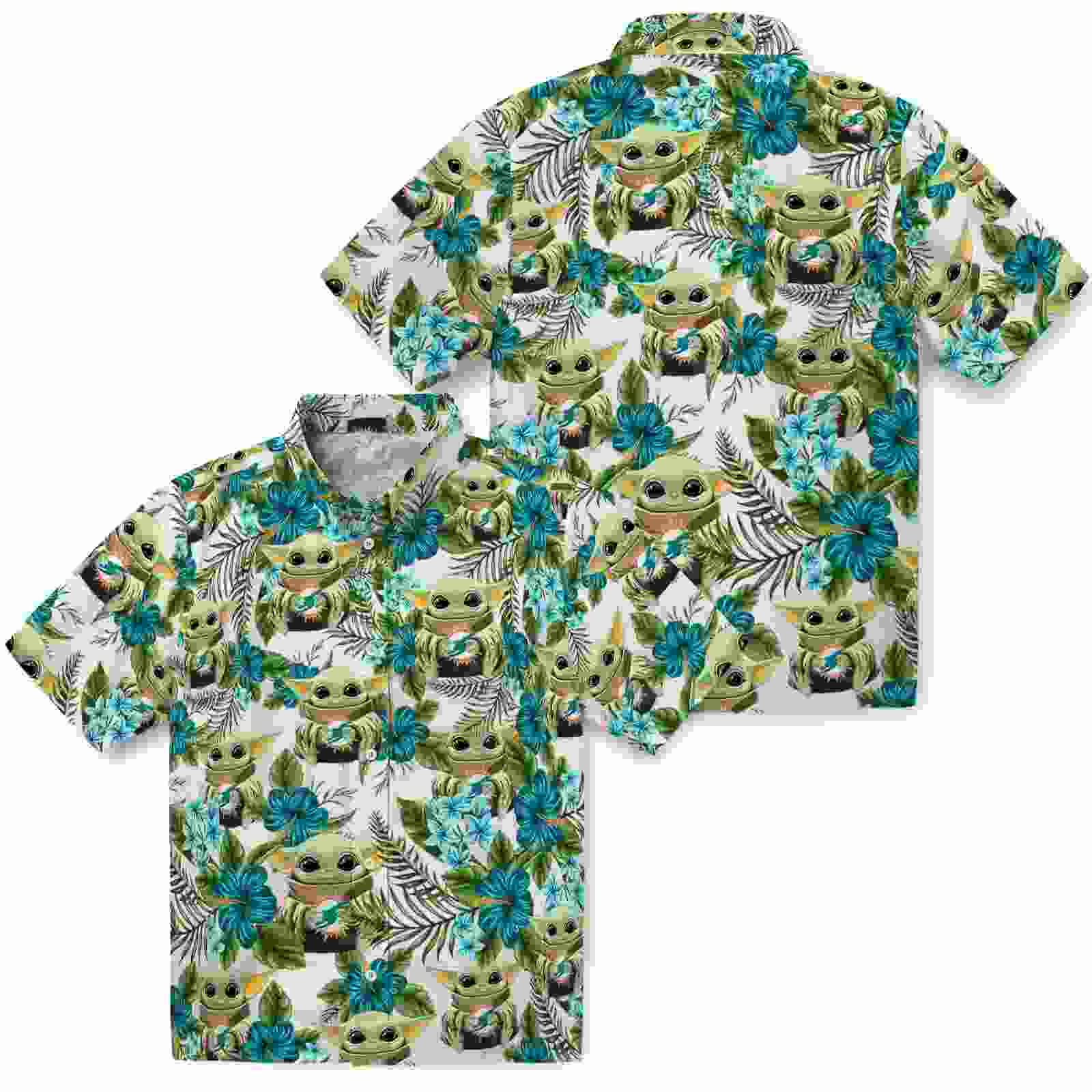 miami dolphins tropical yoda green hawaiian shirt high quality