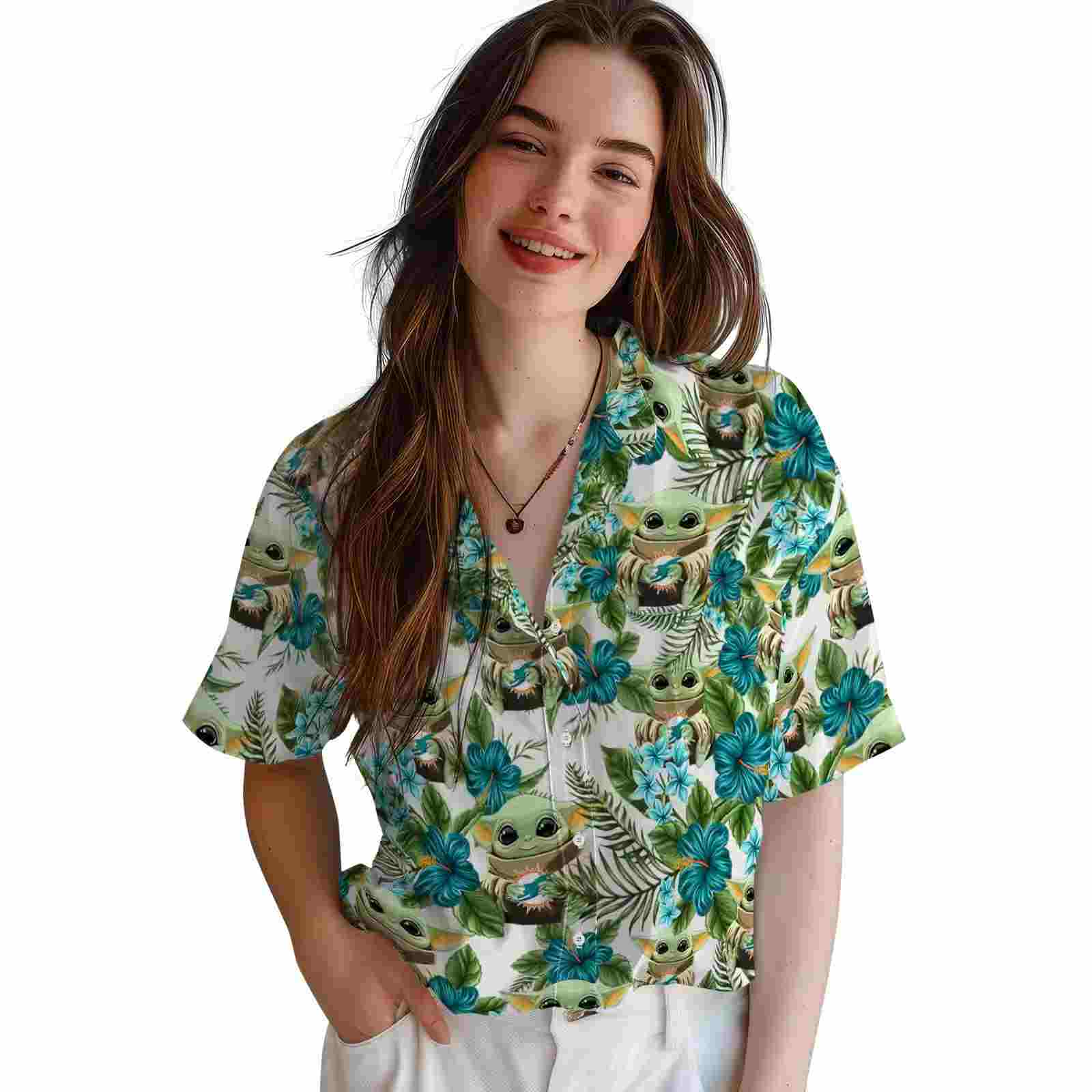 miami dolphins tropical yoda green hawaiian shirt latest model