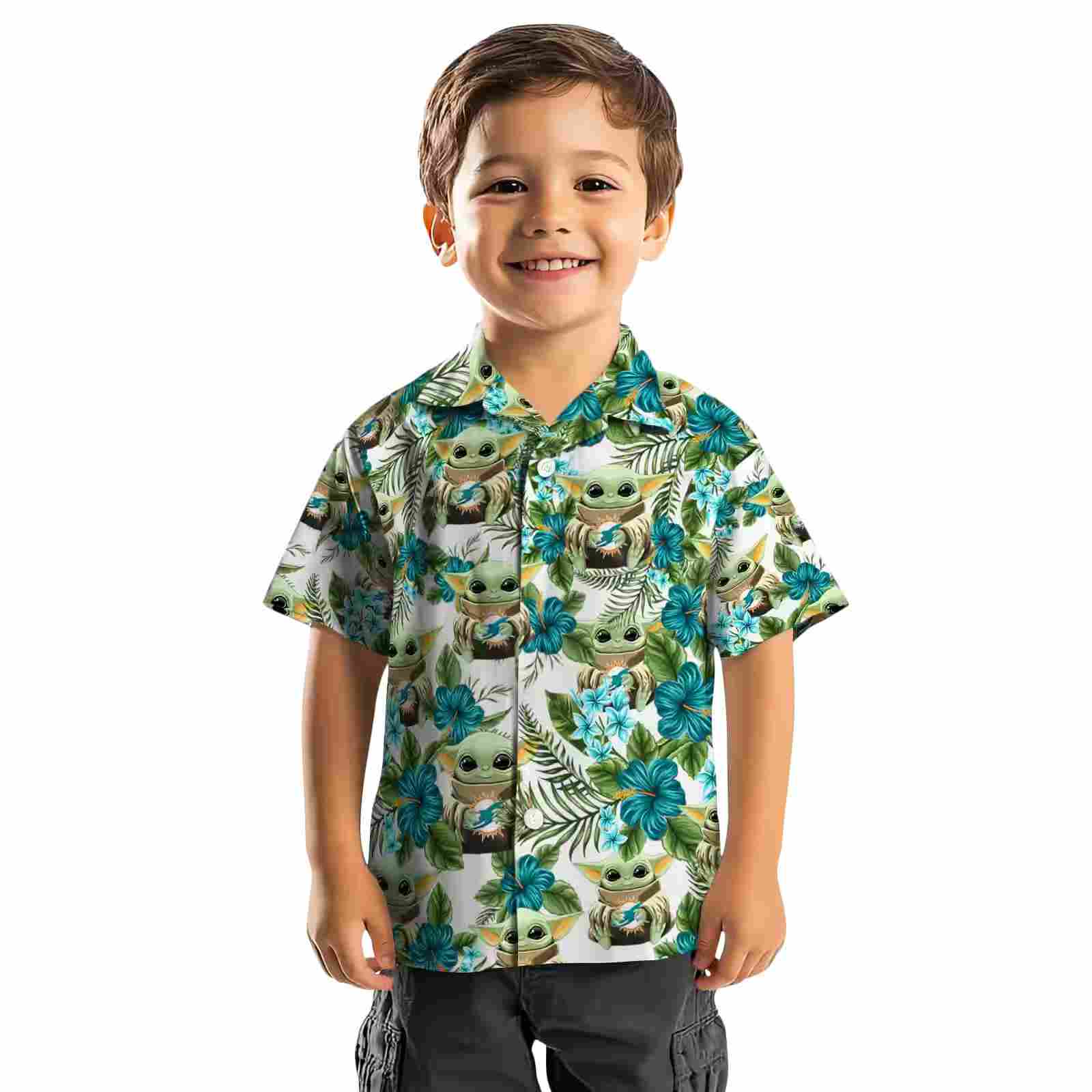 miami dolphins tropical yoda green hawaiian shirt top rated