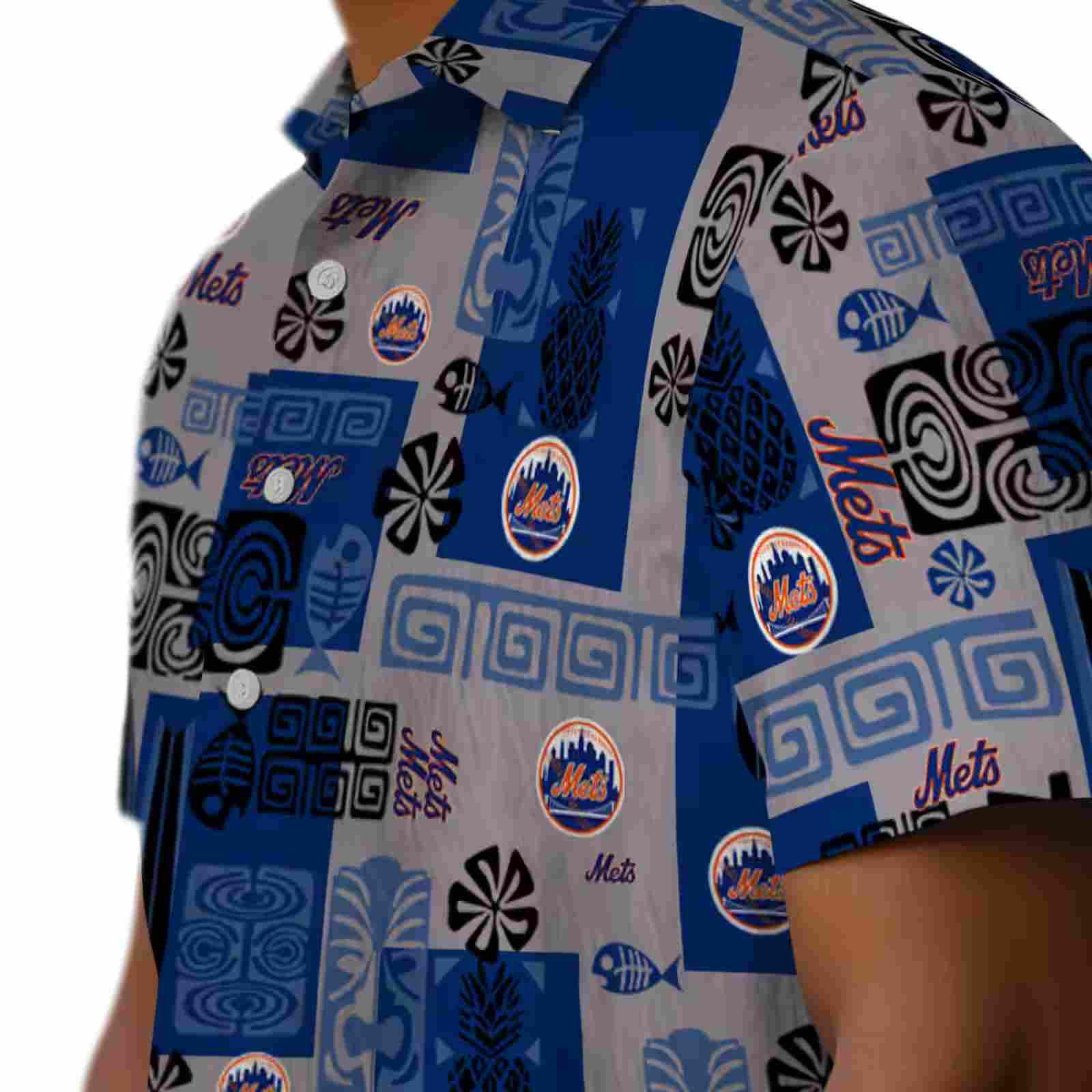 new york mets tribal symbols blue hawaiian shirt trendy