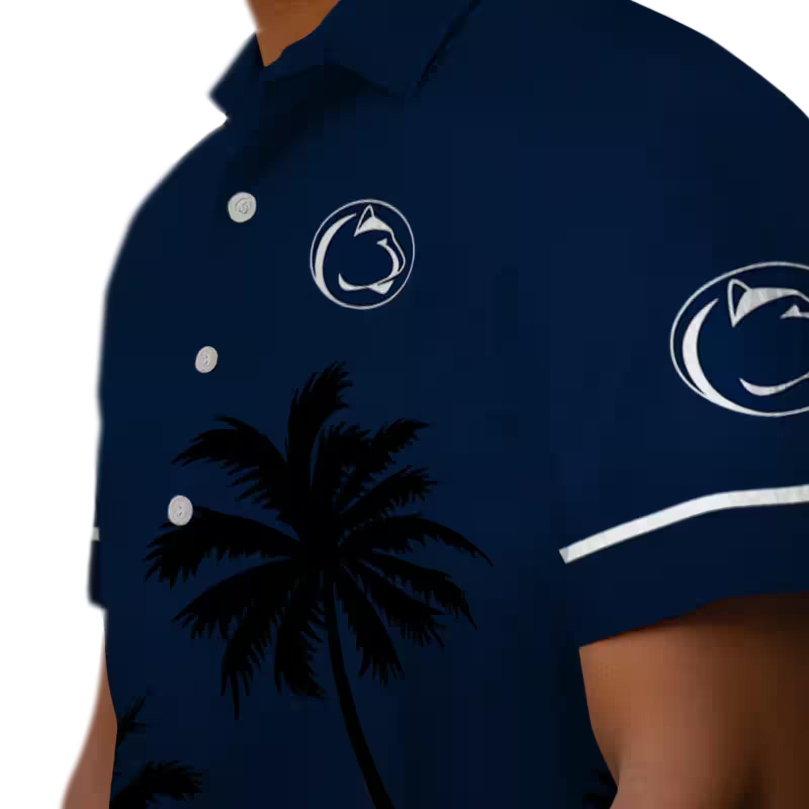 penn state nittany lions beach sunset blue black hawaiian shirt trendy