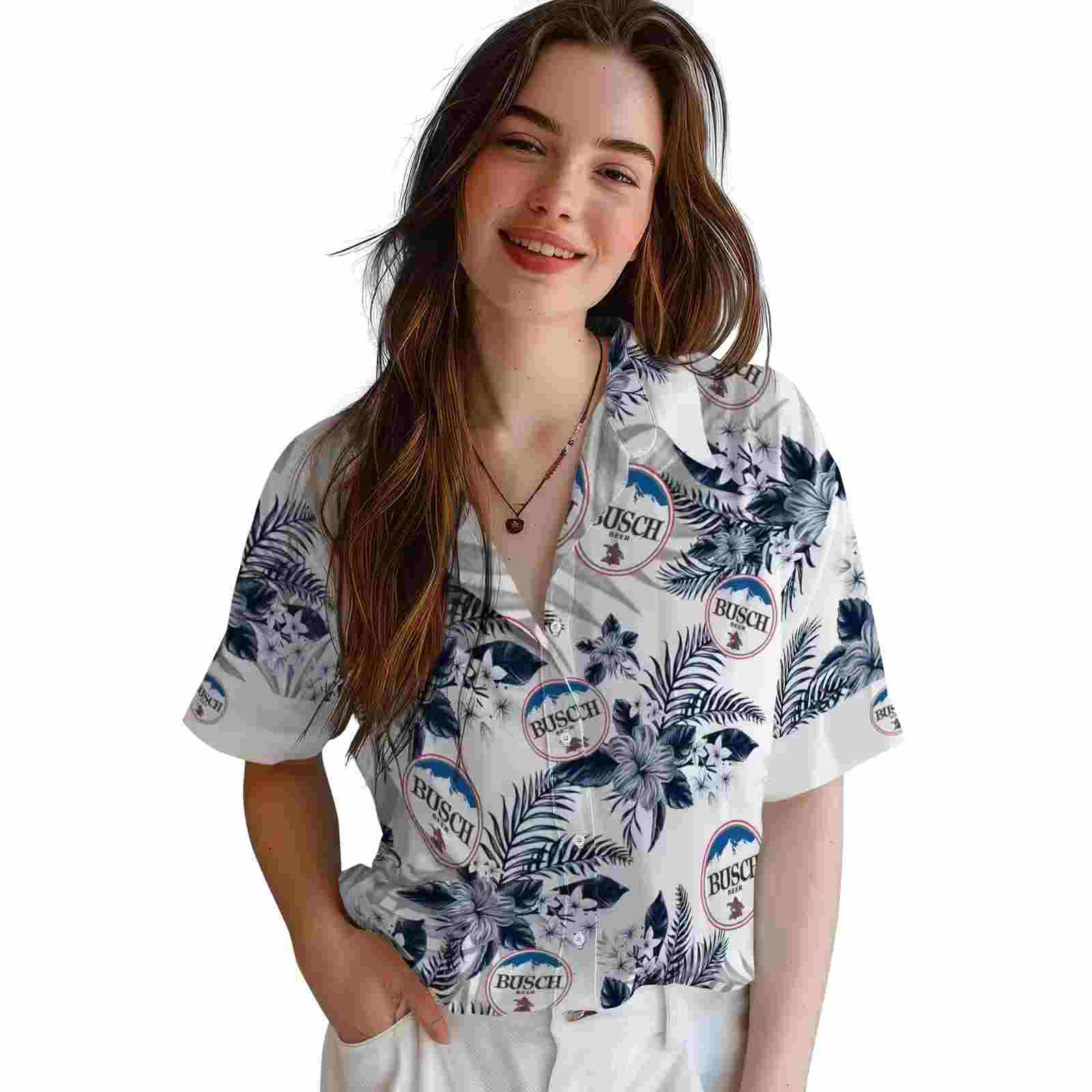 penn state nittany lions hibiscus palm leaves blue white hawaiian shirt latest model