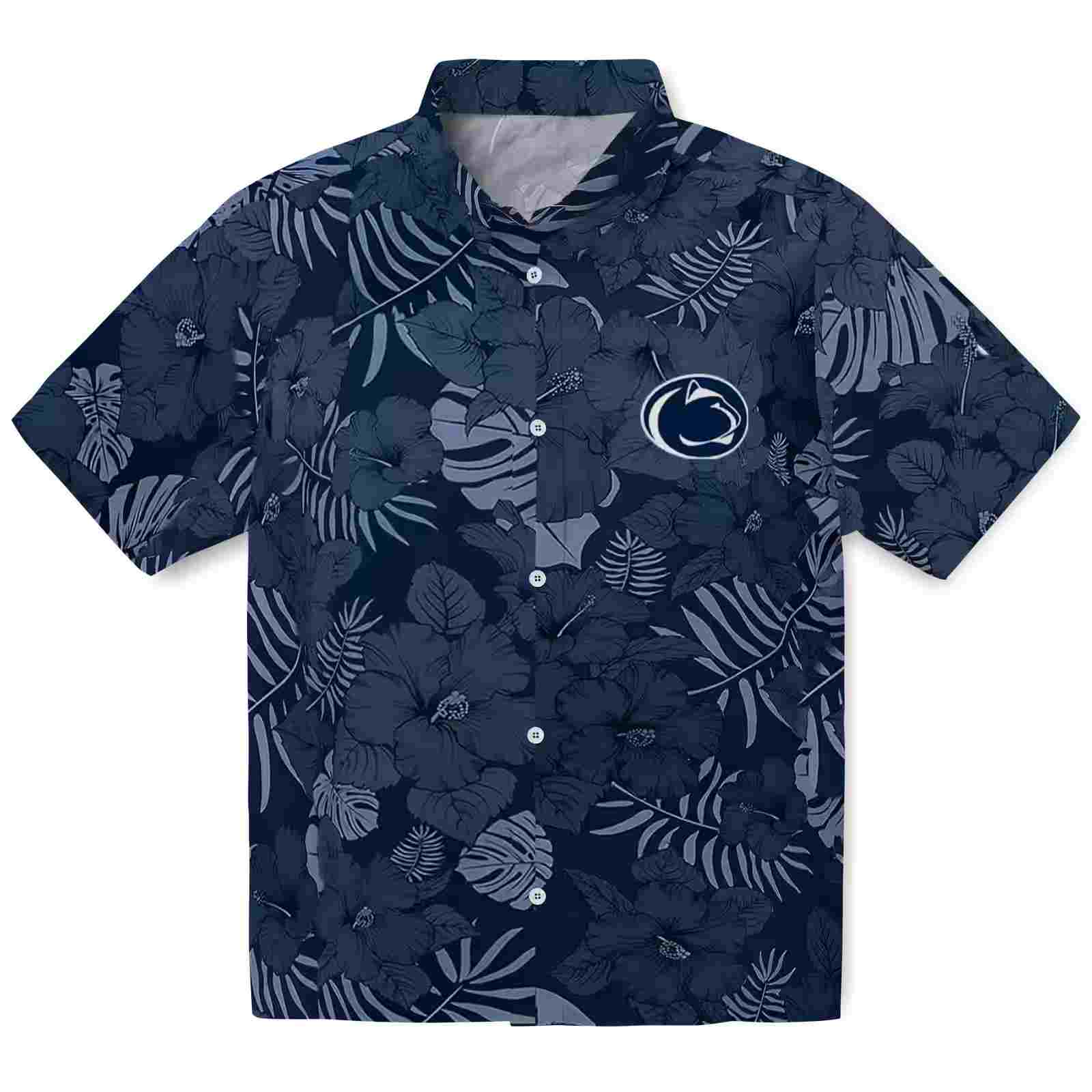 penn state nittany lions jungle vibes blue hawaiian shirt best selling