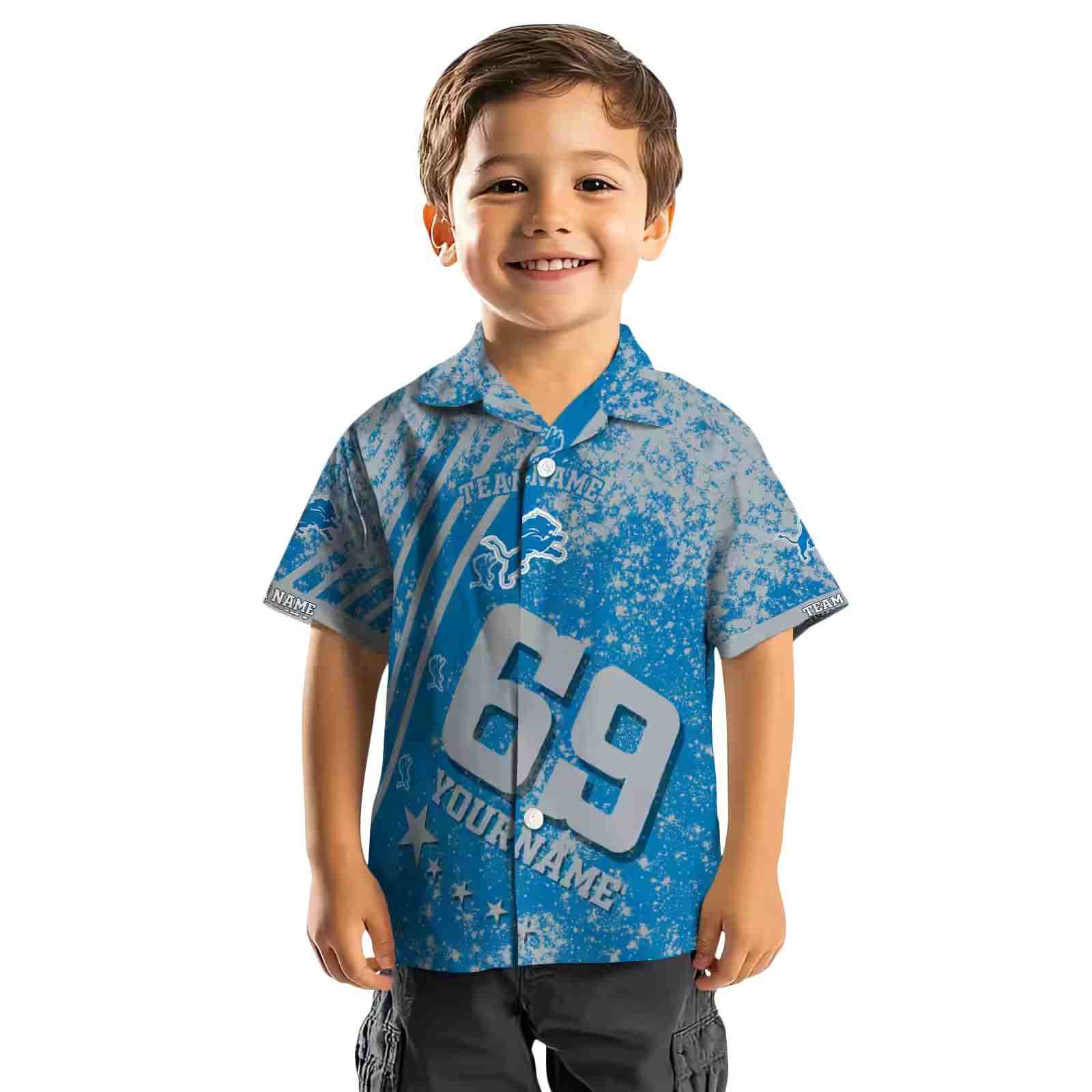 personalized detroit lions star stripes blue hawaiian shirt top rated