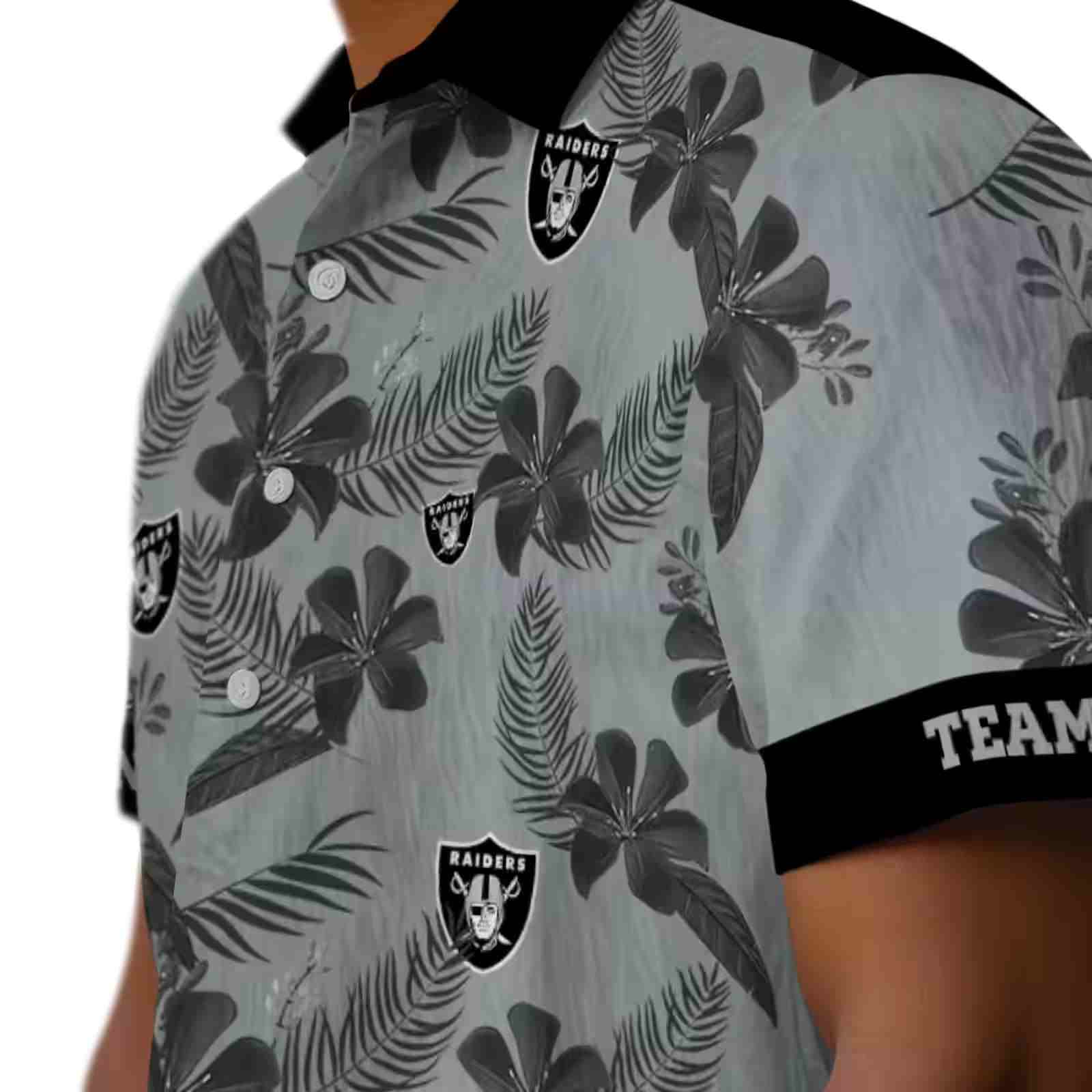 personalized las vegas raiders botanical print silver hawaiian shirt trendy