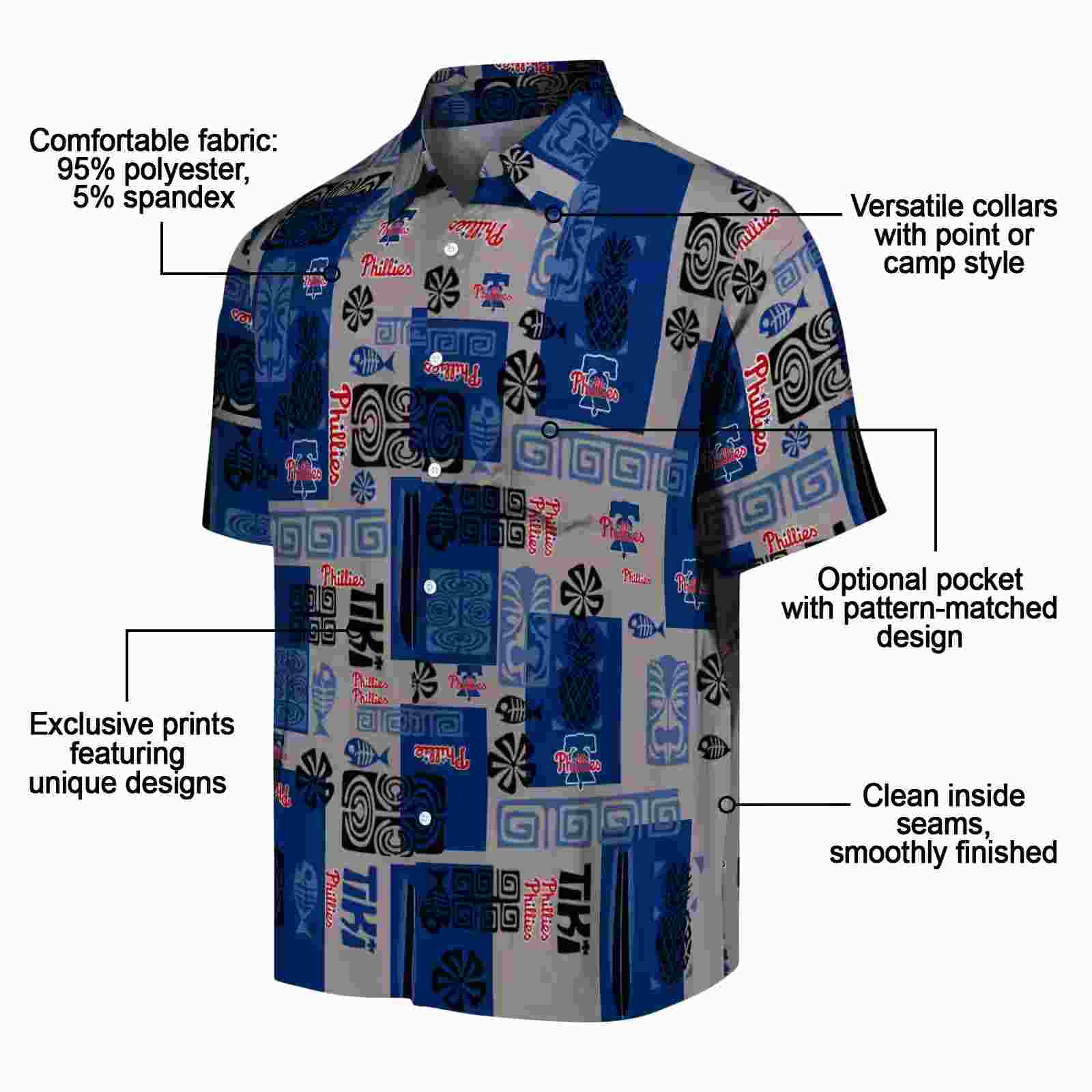 philadelphia phillies tribal symbols blue hawaiian shirt new arrival