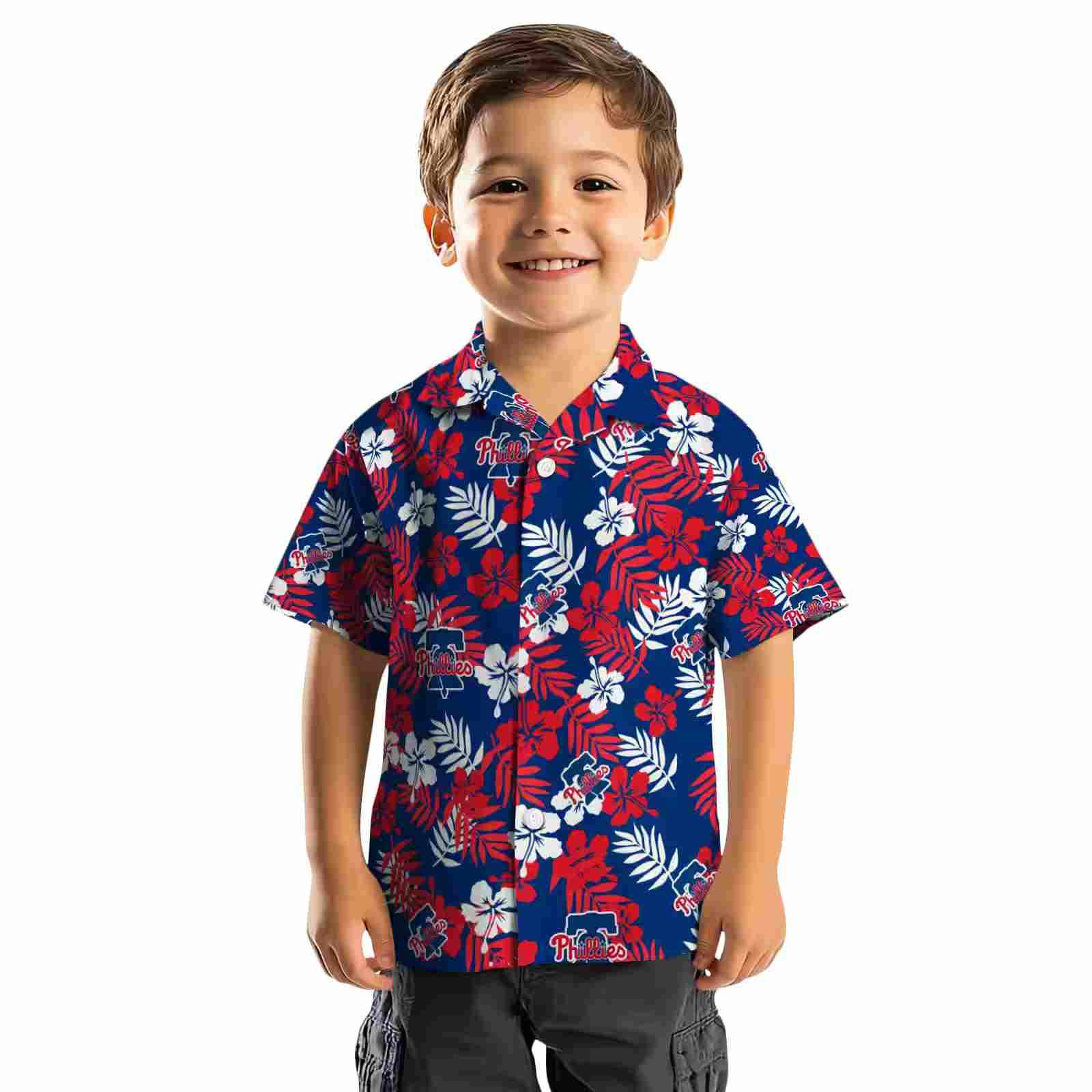 philadelphia phillies tropical floral blue hawaiian shirt top rated