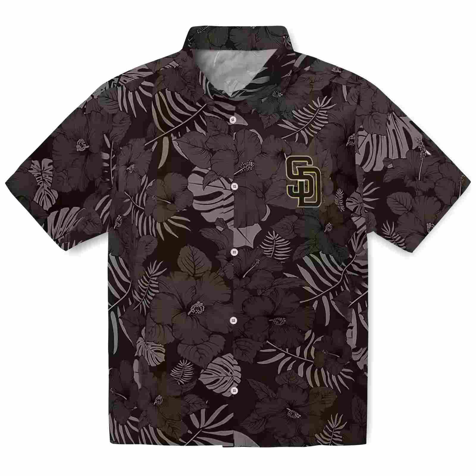 San Diego Padres Jungle Vibes Brown Hawaiian Shirt